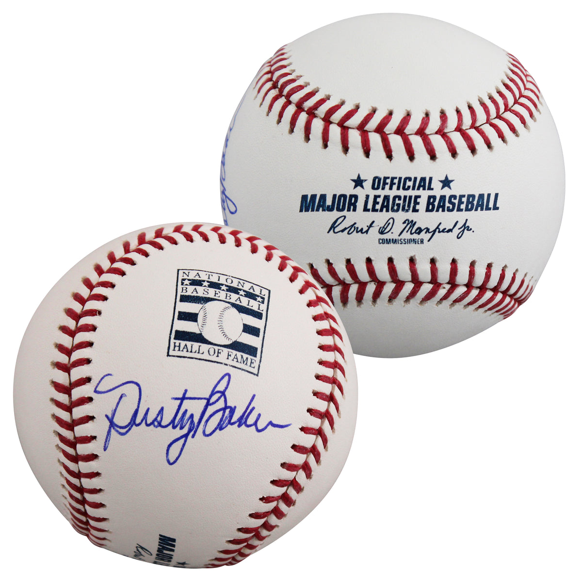 Dodgers Dusty Baker Signed Hall OF Fame Logo Oml Baseball BAS #BY103702