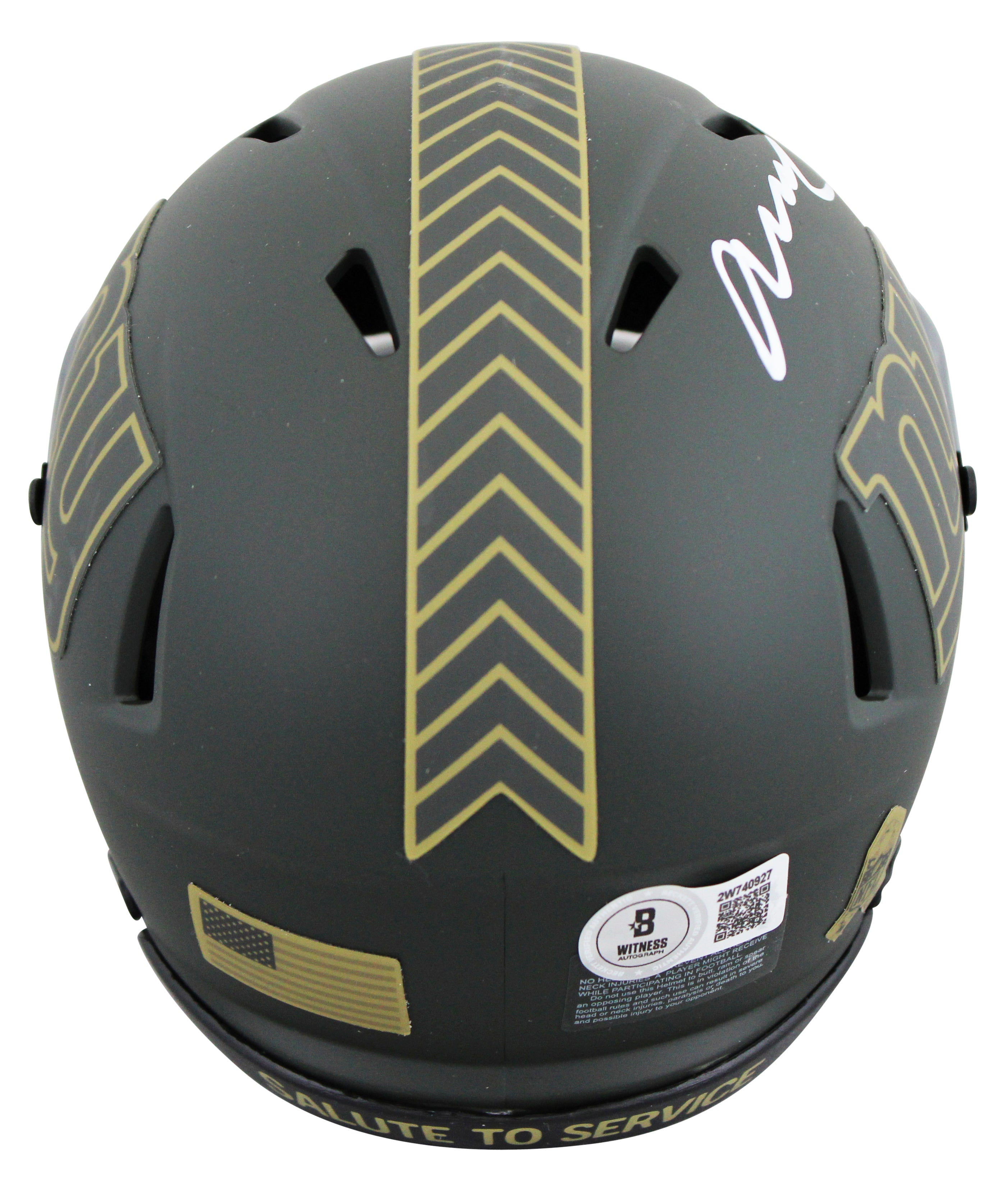 Giants Abdul Carter Signed Salute To Service IV Speed Mini Helmet W/ Case BAS W