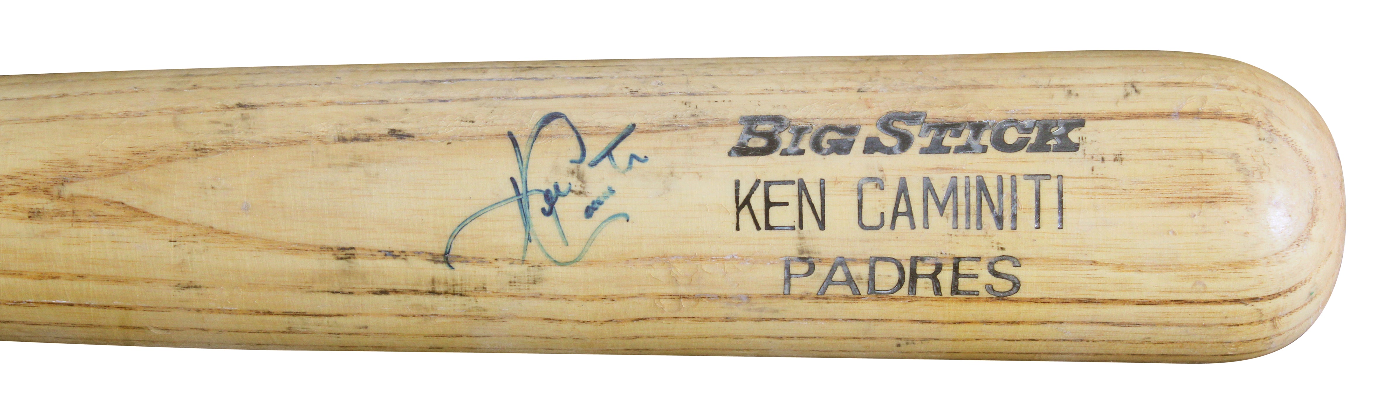Padres Ken Caminiti Signed Game Used Rawlings Adirondack Player Model Bat BAS