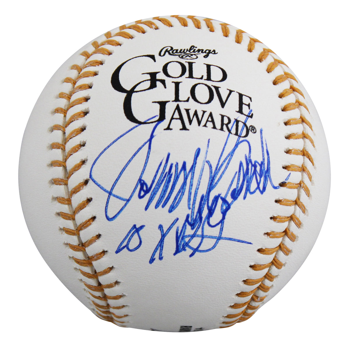 Reds Johnny Bench "10x GG" Signed Golden Glove Logo Baseball BAS #BY103714