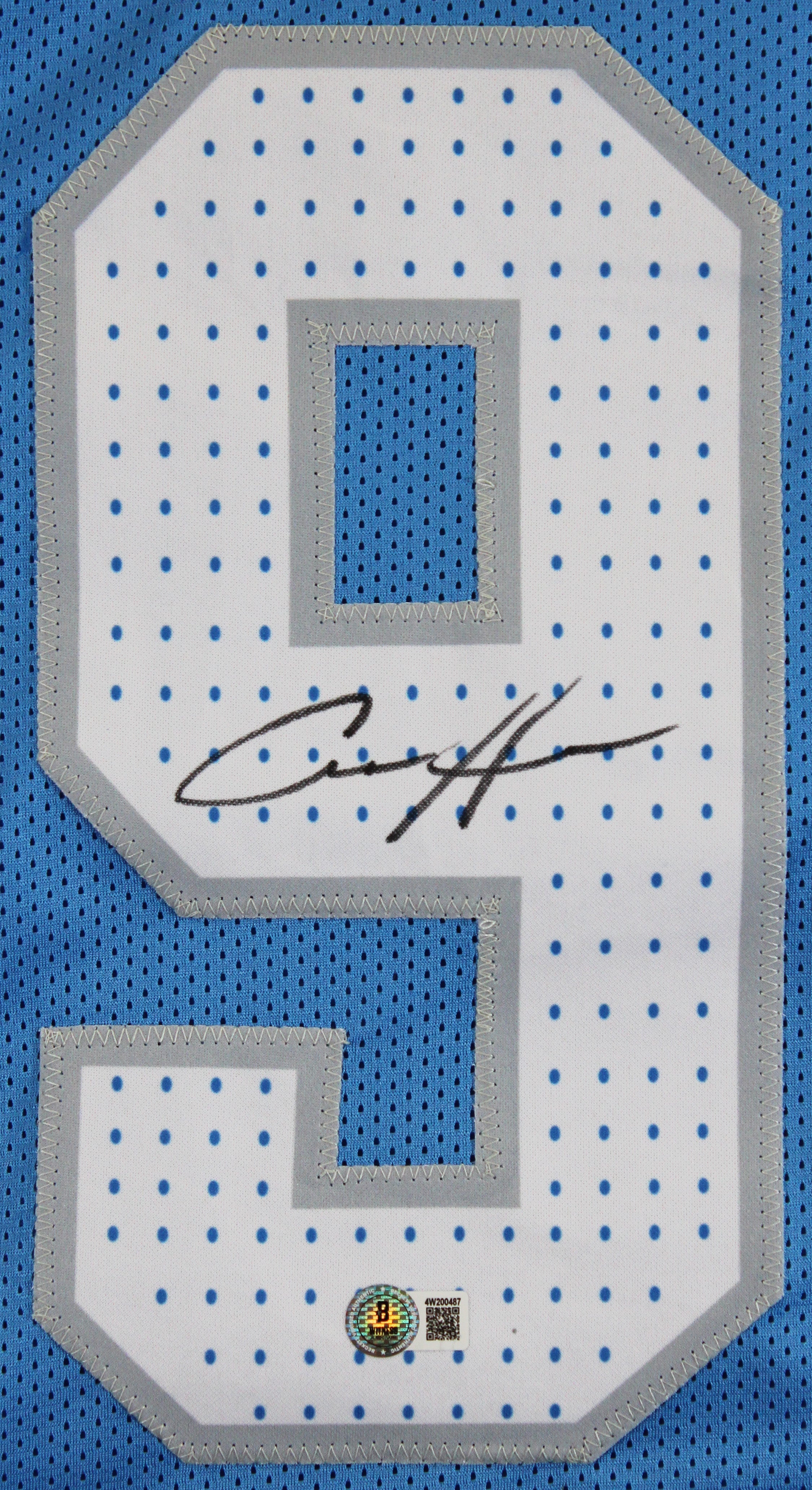 Aidan Hutchinson Authentic Signed Blue Pro Style Jersey BAS Witnessed 3