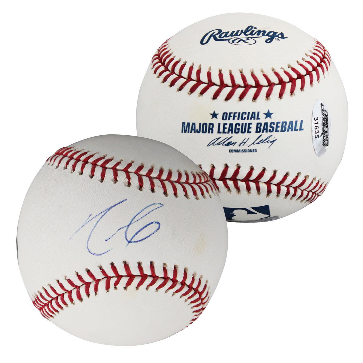 Rangers Nelson Cruz Authentic Signed Allen Selig OML Baseball BAS #BY103696