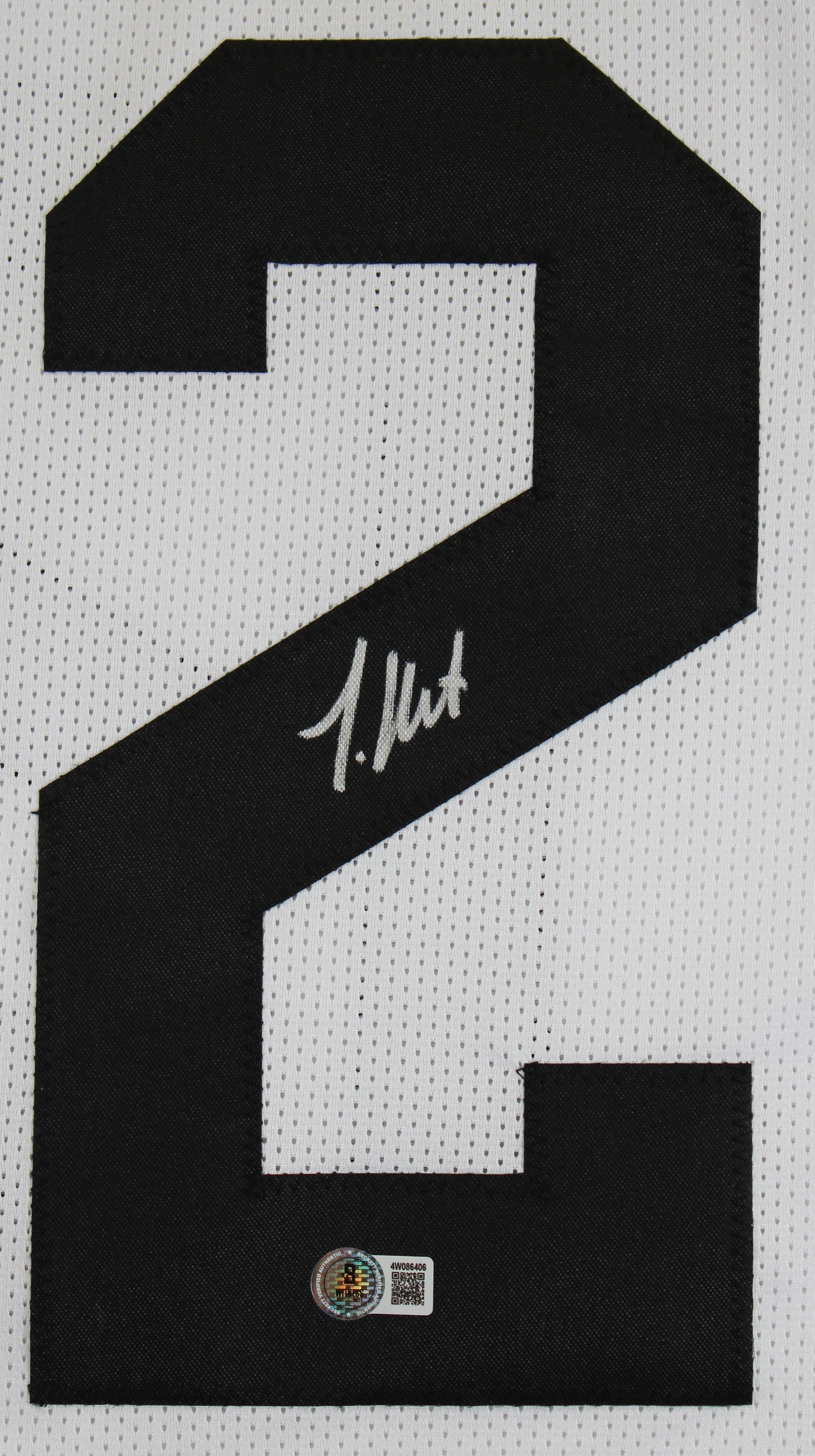 Travis Hunter Authentic Signed White Pro Style Jersey Autographed BAS Witnessed