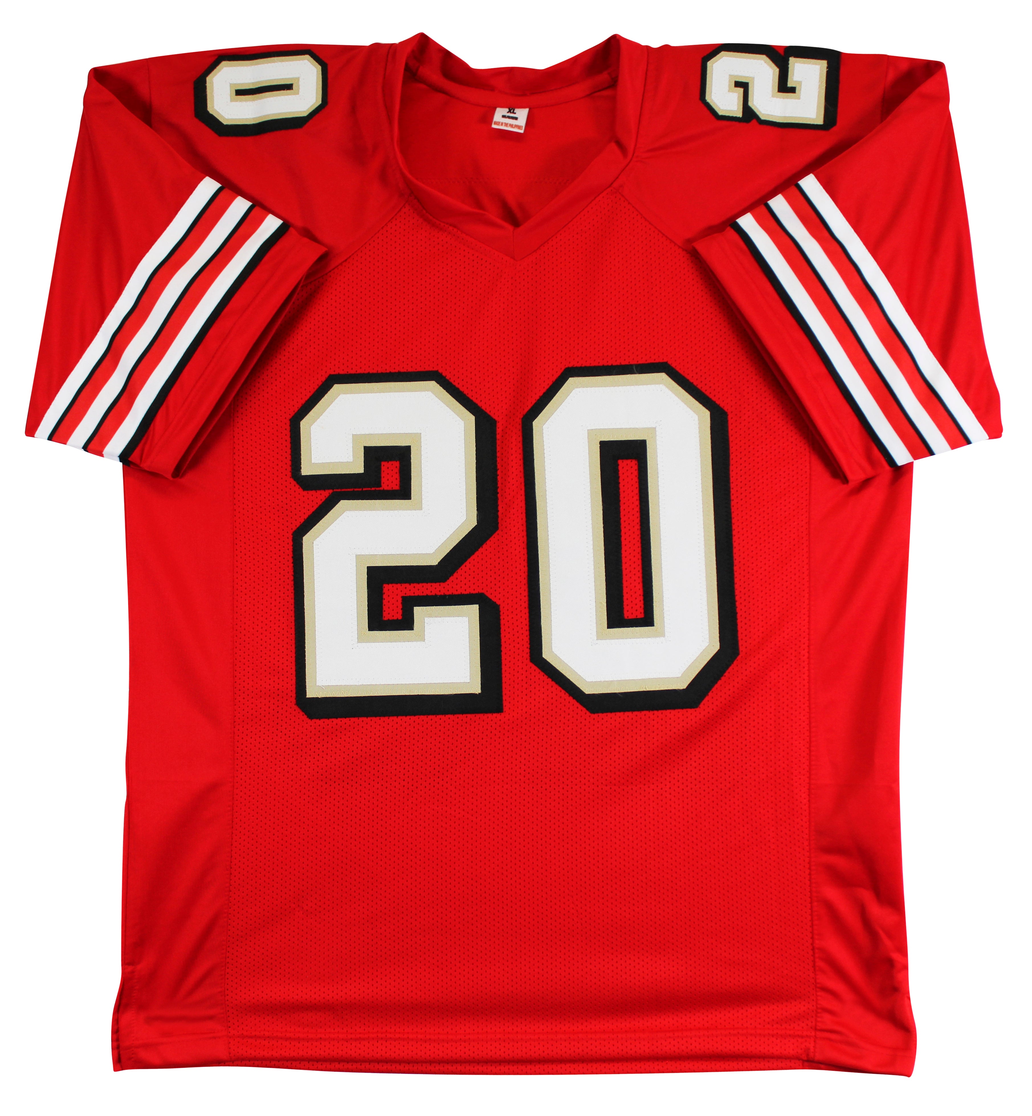 Garrison Hearst Signed Red Pro Style Jersey w/ Dropshadow BAS Witnessed