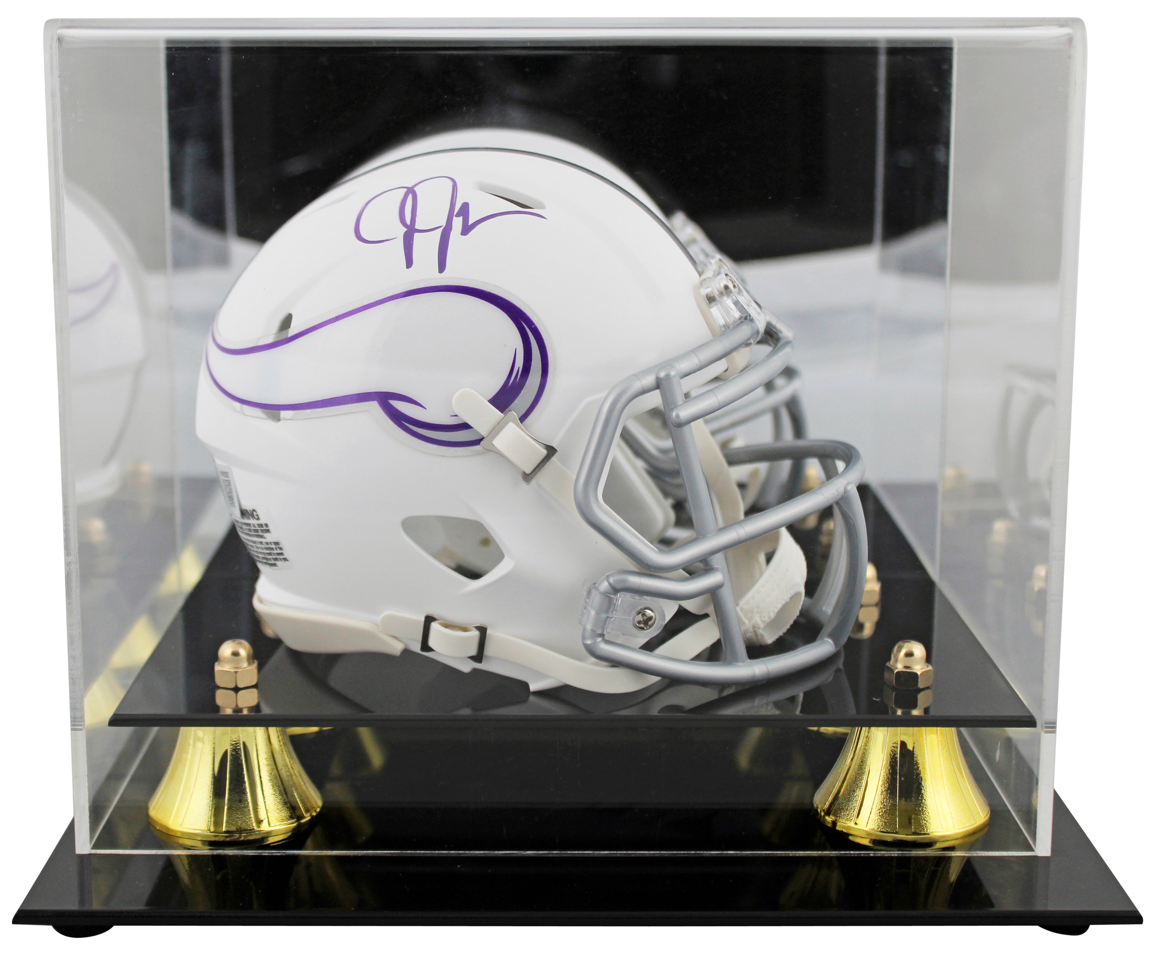 Vikings Justin Jefferson Signed 2024 Alt Speed Mini Helmet W/ Case BAS Witnessed