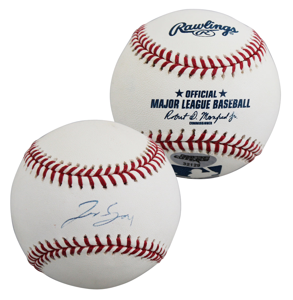 Astros George Springer Authentic Signed Manfred OML Baseball BAS #BY103697