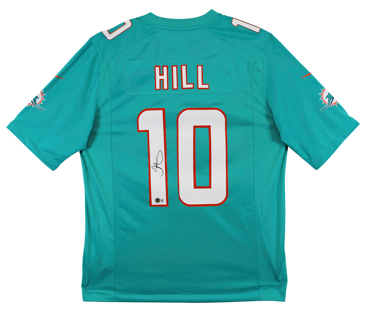 Dolphins Tyreek Hill Signed Teal Nike Game Jersey BAS Witnessed #2W232845