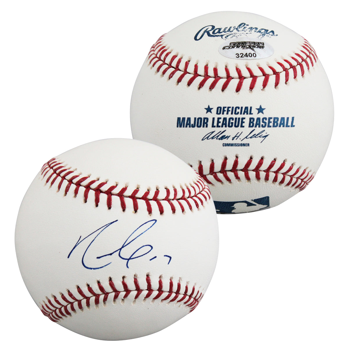 Rangers Nelson Cruz Authentic Signed Allen Selig OML Baseball BAS #BY031108