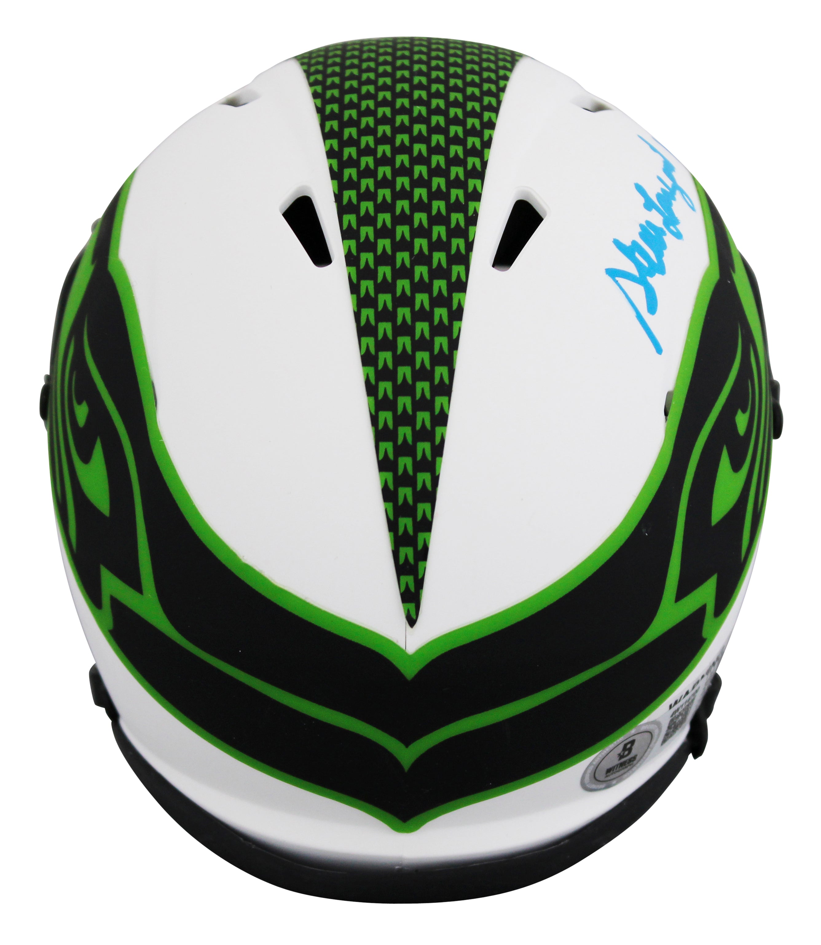 Seahawks Steve Largent "HOF 1995" Signed Lunar Speed Mini Helmet BAS Witnessed