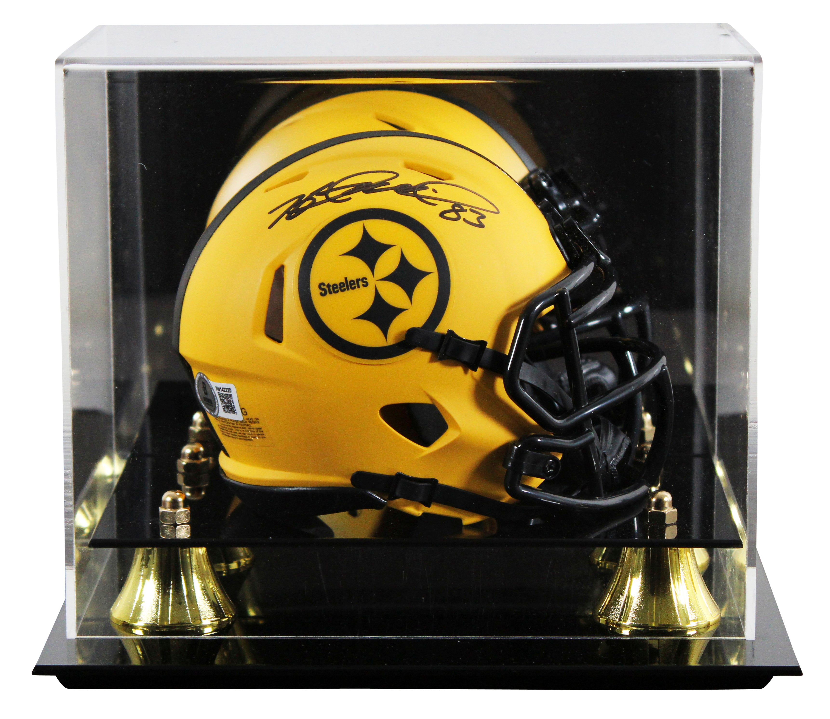 Steelers Heath Miller Signed Rave Speed Mini Helmet W/ Case BAS Witnessed