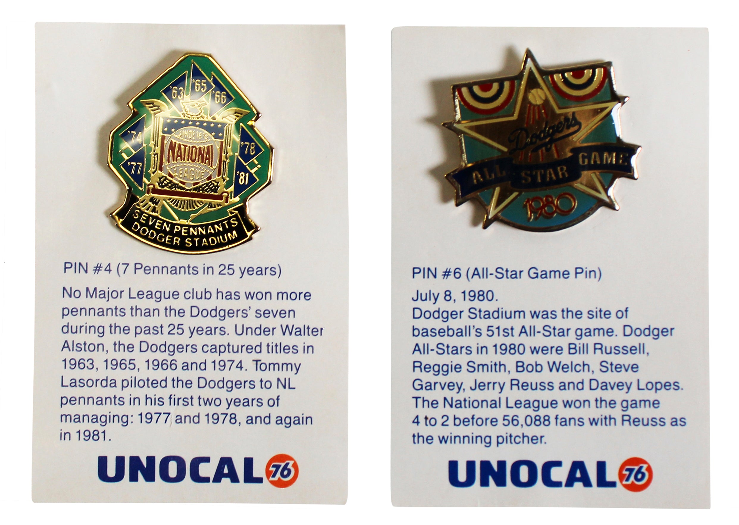 Dodgers Assorted Collector Pin Set Un-signed 1
