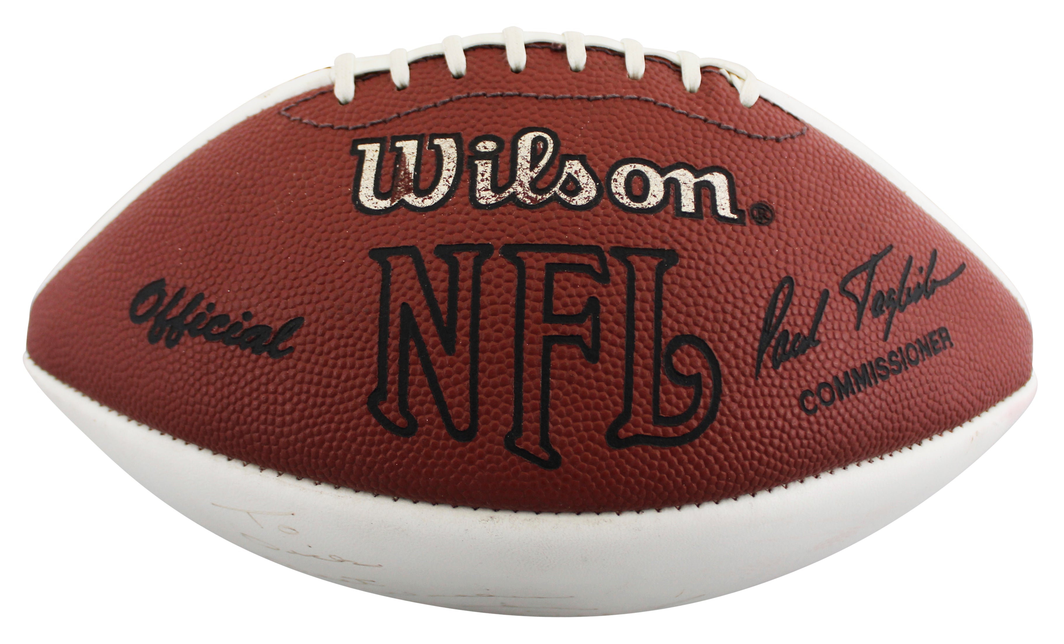 Bears Mike Ditka "Best Wishes" Signed Wilson White Panel Football BAS #BU55106