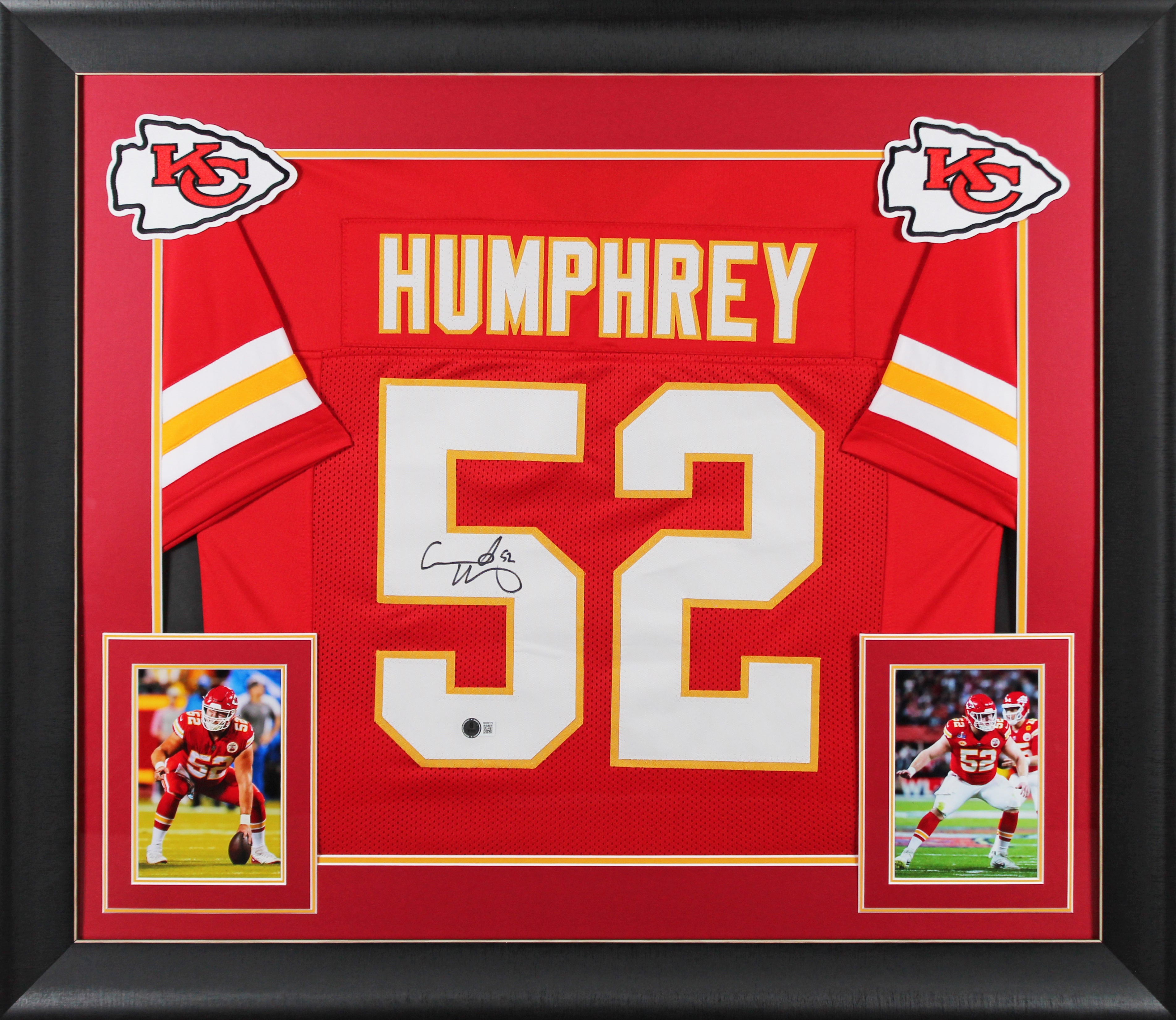 Creed Humphrey Authentic Signed Red Pro Style Framed Jersey BAS Witnessed