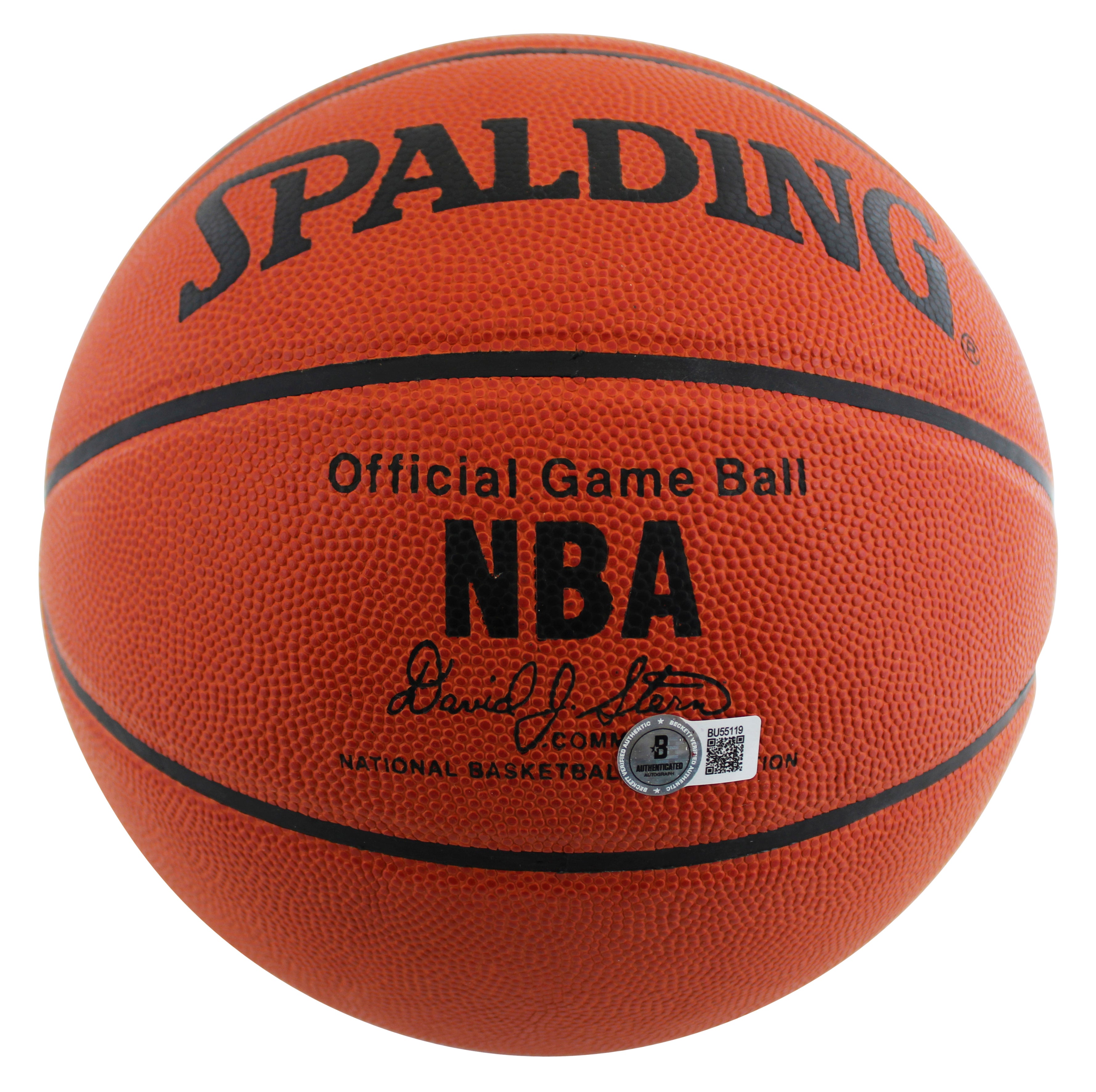 Pistons Bob Lanier Signed Spalding Official NBA Game Basketball BAS #BU55119