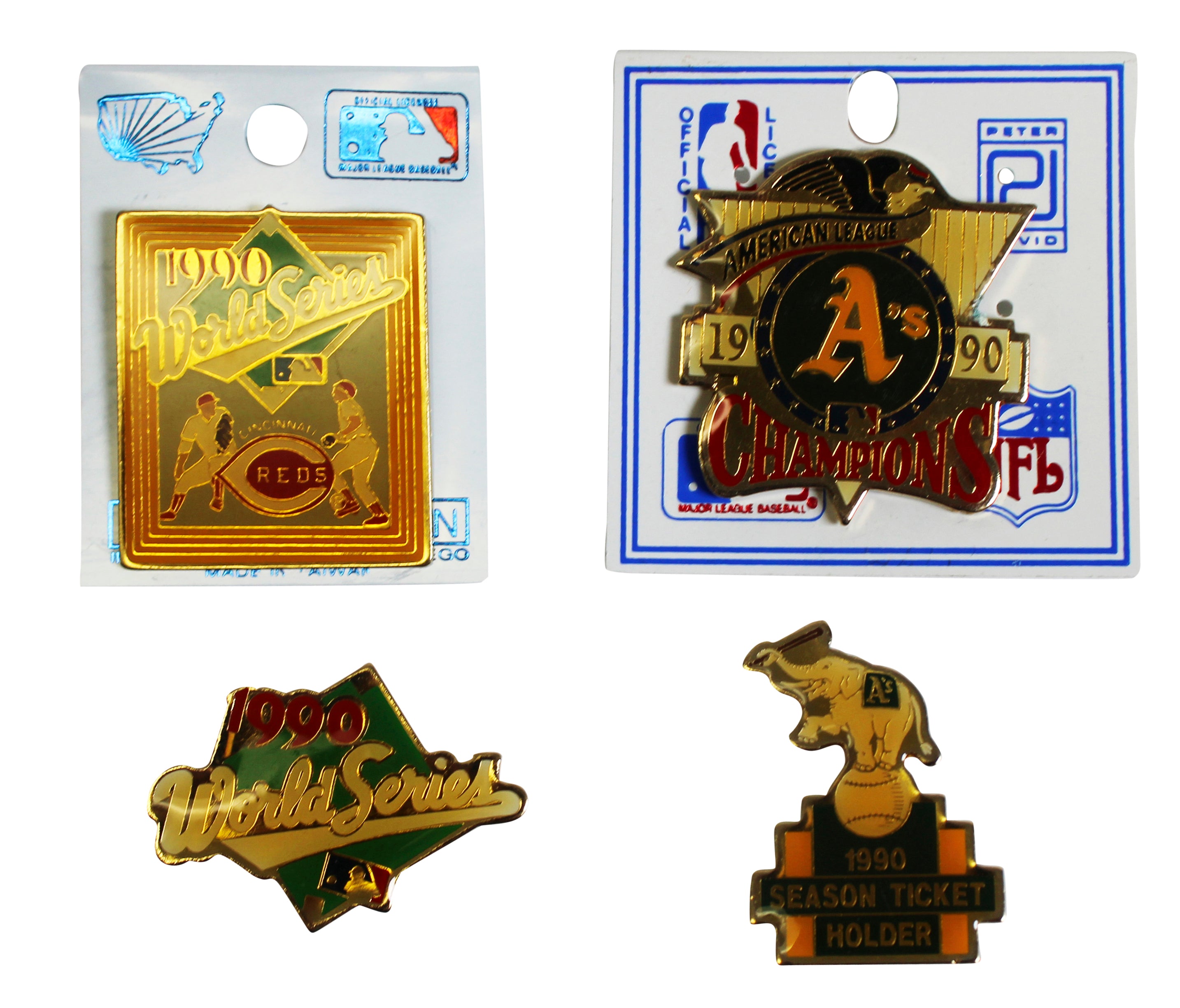Athletics 1990 Season Collector Pin Set Un-signed 1