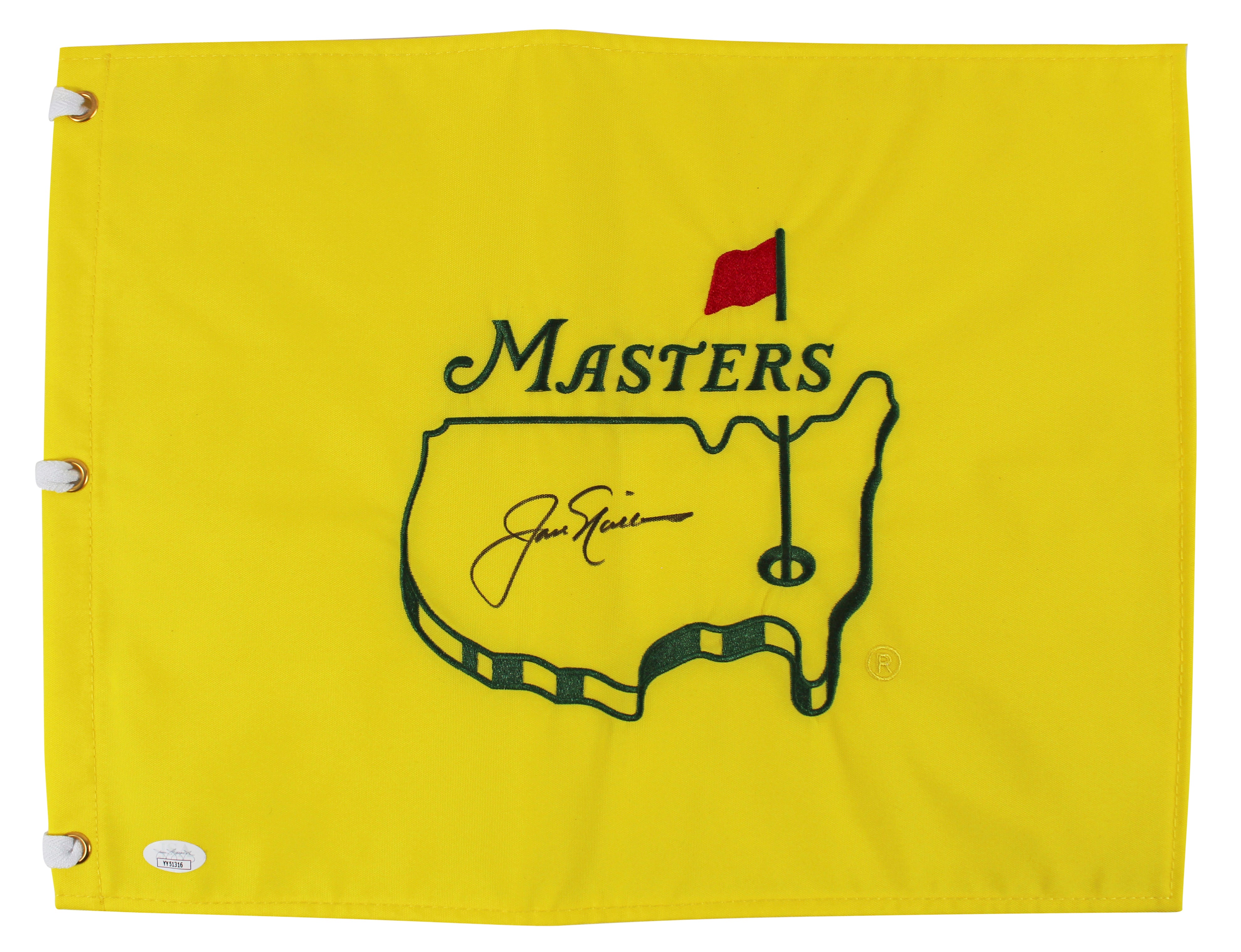 Jack Nicklaus Authentic Signed Augusta National Masters Pin Flag JSA #YY51316