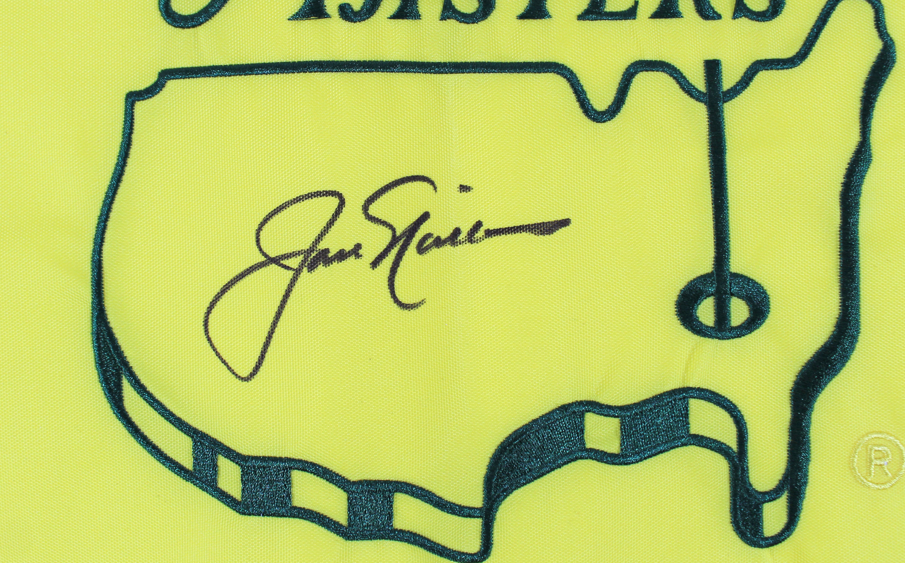 Jack Nicklaus Authentic Signed Augusta National Masters Pin Flag JSA #YY51316