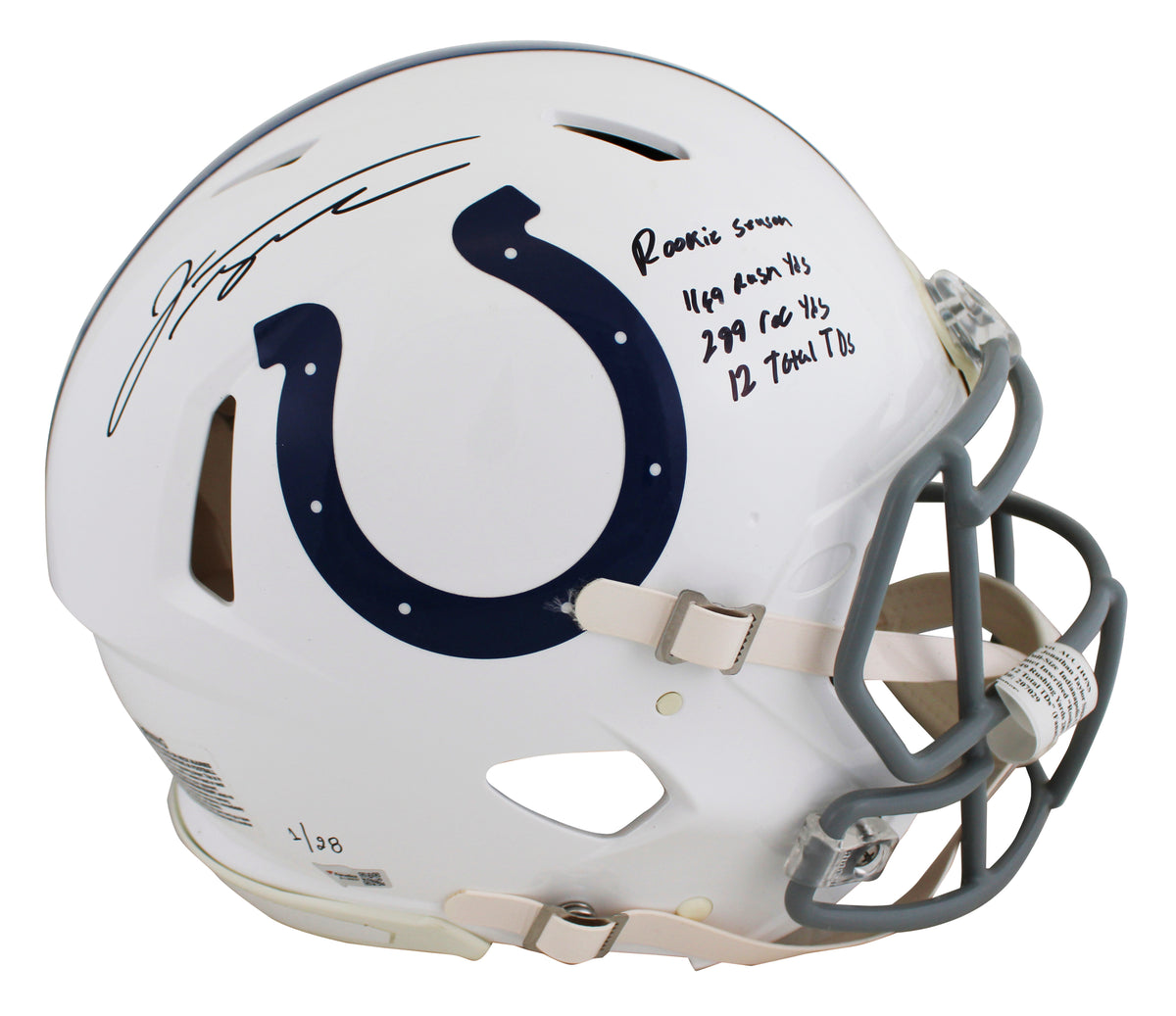 Colts Jonathan Taylor "Rookie Stat" Signed F/S Speed Proline Helmet LE #1/28 FAN