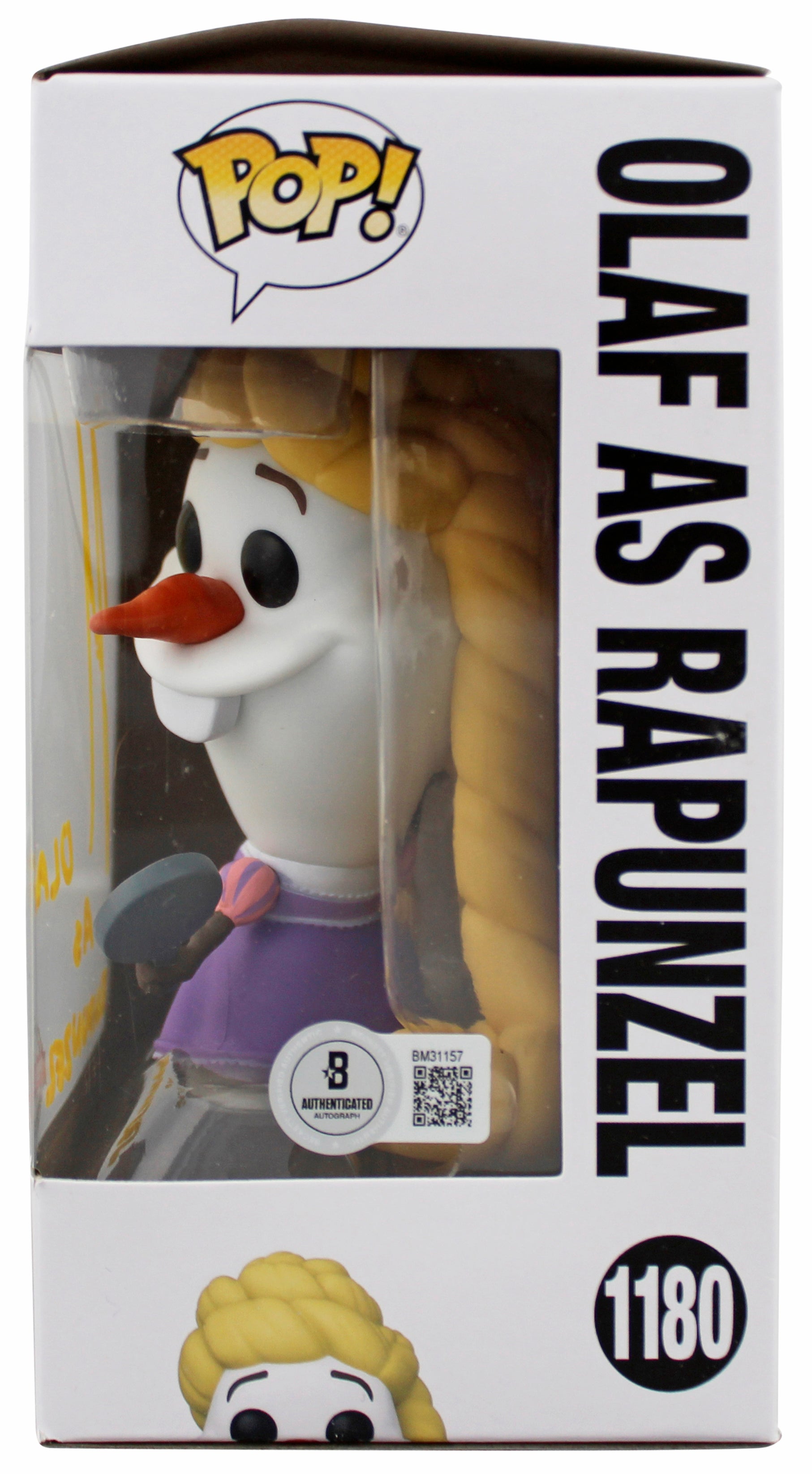 Josh Gad Frozen "Olaf as Rapunzel" Signed #1180  Funko Pop Vinyl Figure BAS 1