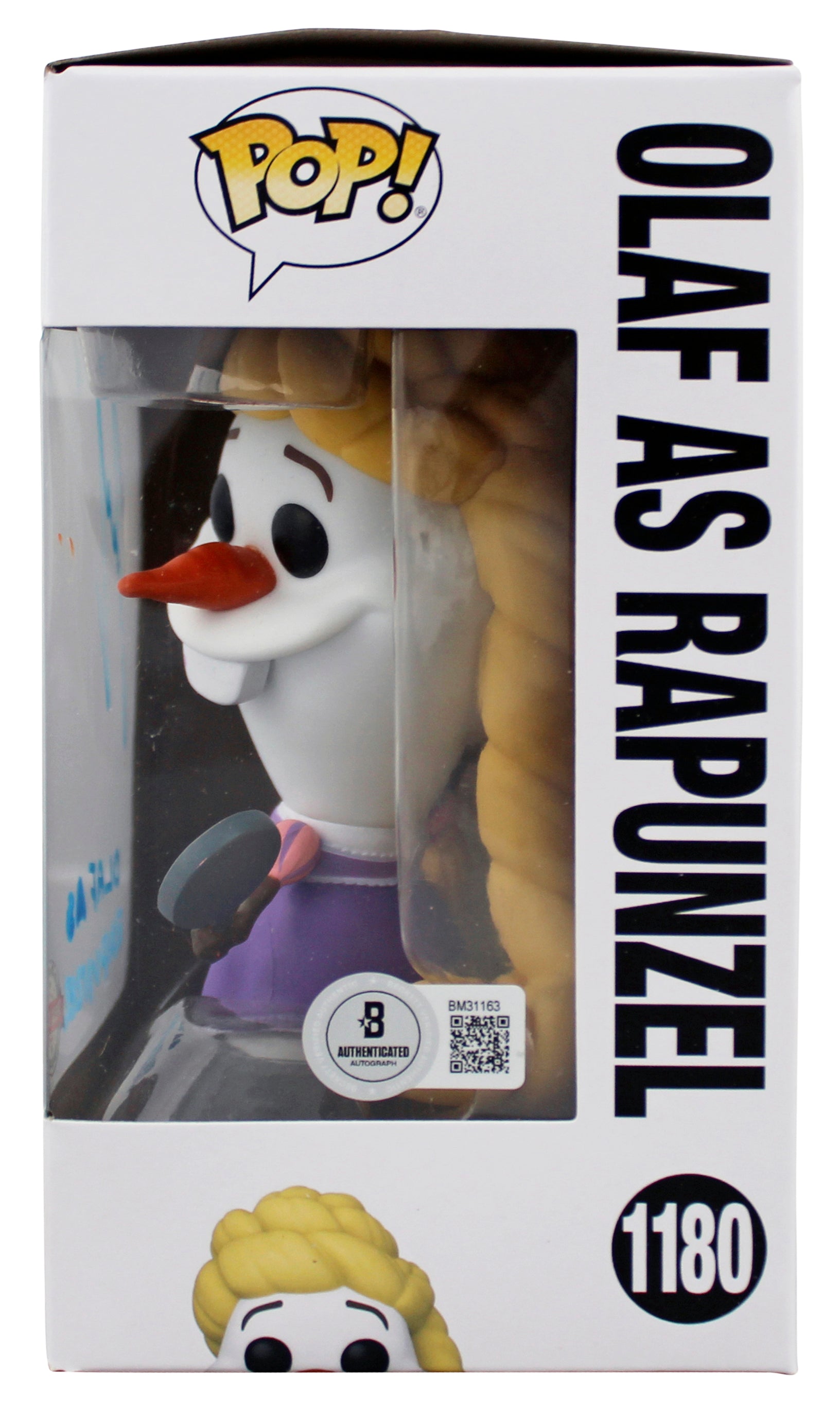 Josh Gad Frozen "Olaf as Rapunzel" Signed #1180  Funko Pop Vinyl Figure BAS 2