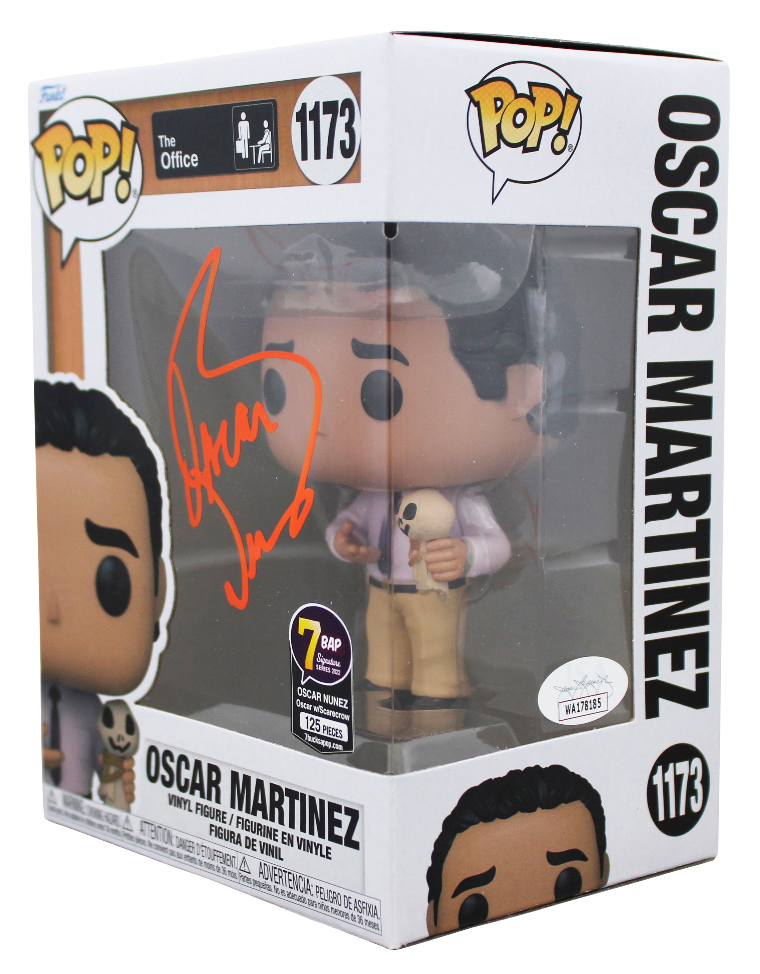 Oscar Nunez The Office Signed Oscar #1173 Funko Pop Vinyl Figure JSA #WA178185