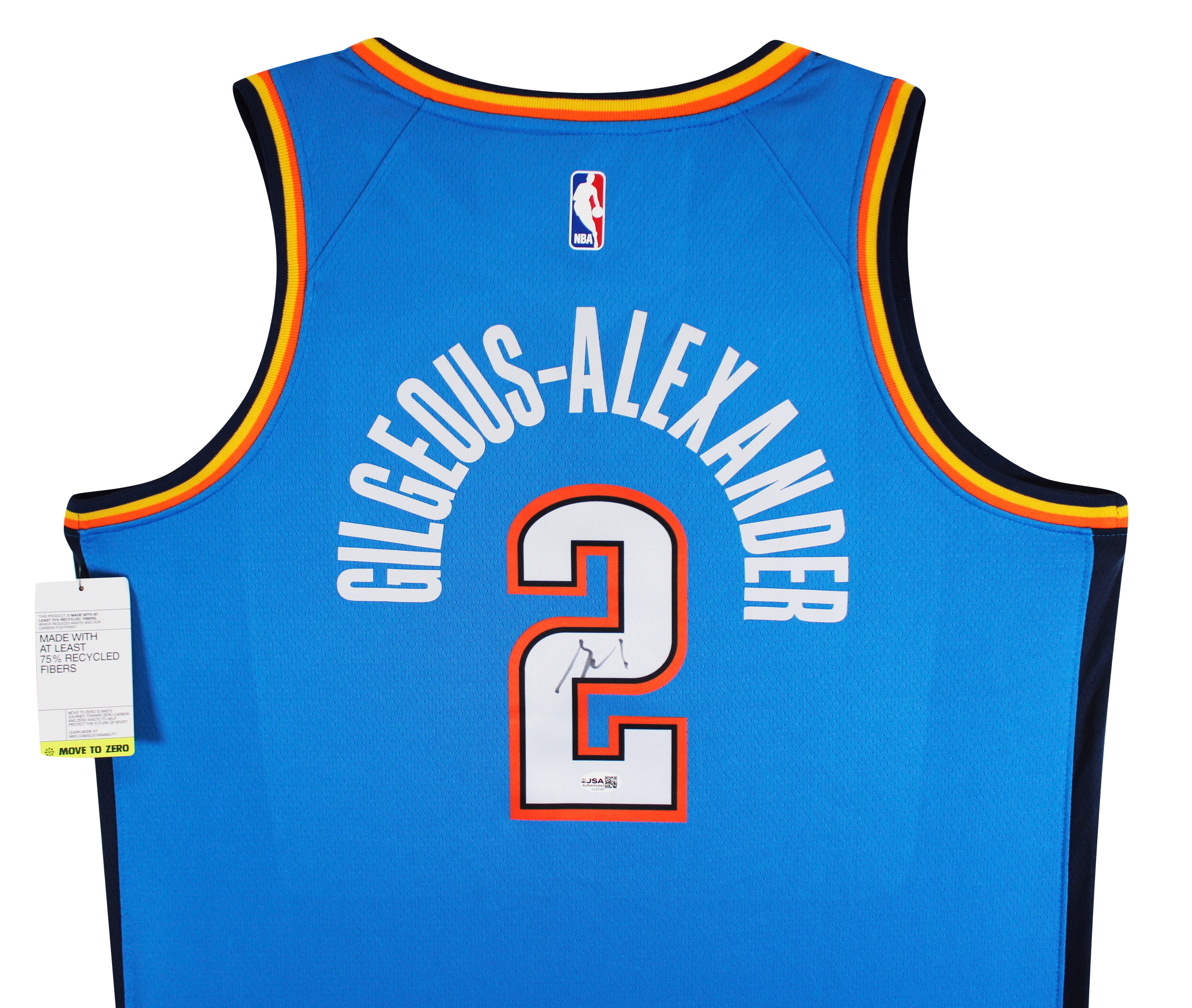 Thunder Shai Gilgeous-Alexander Signed Blue Nike Icon Ed. Jersey JSA #CL47587