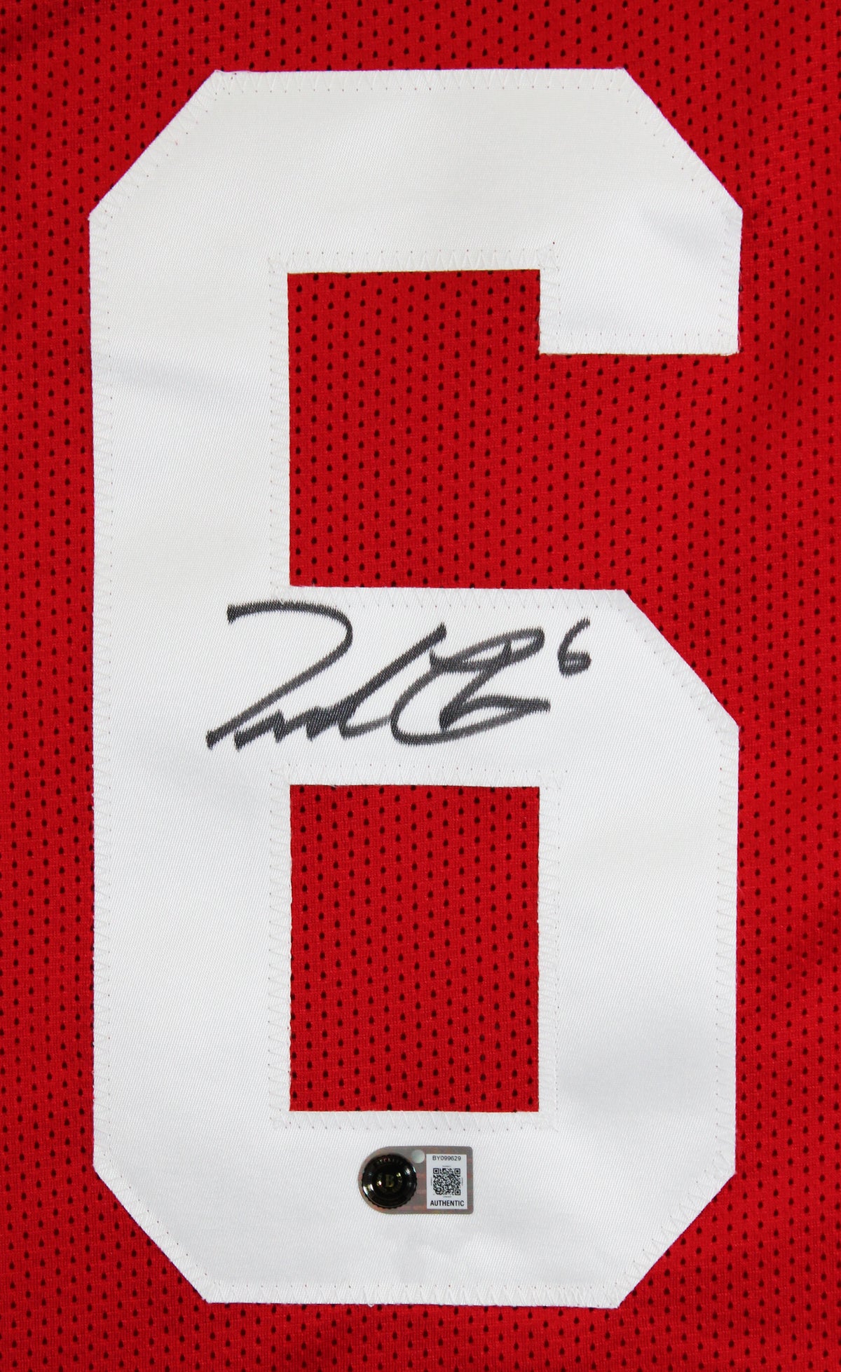 Ole Miss Trinidad Chambliss Authentic Signed Red Pro Style Jersey BAS