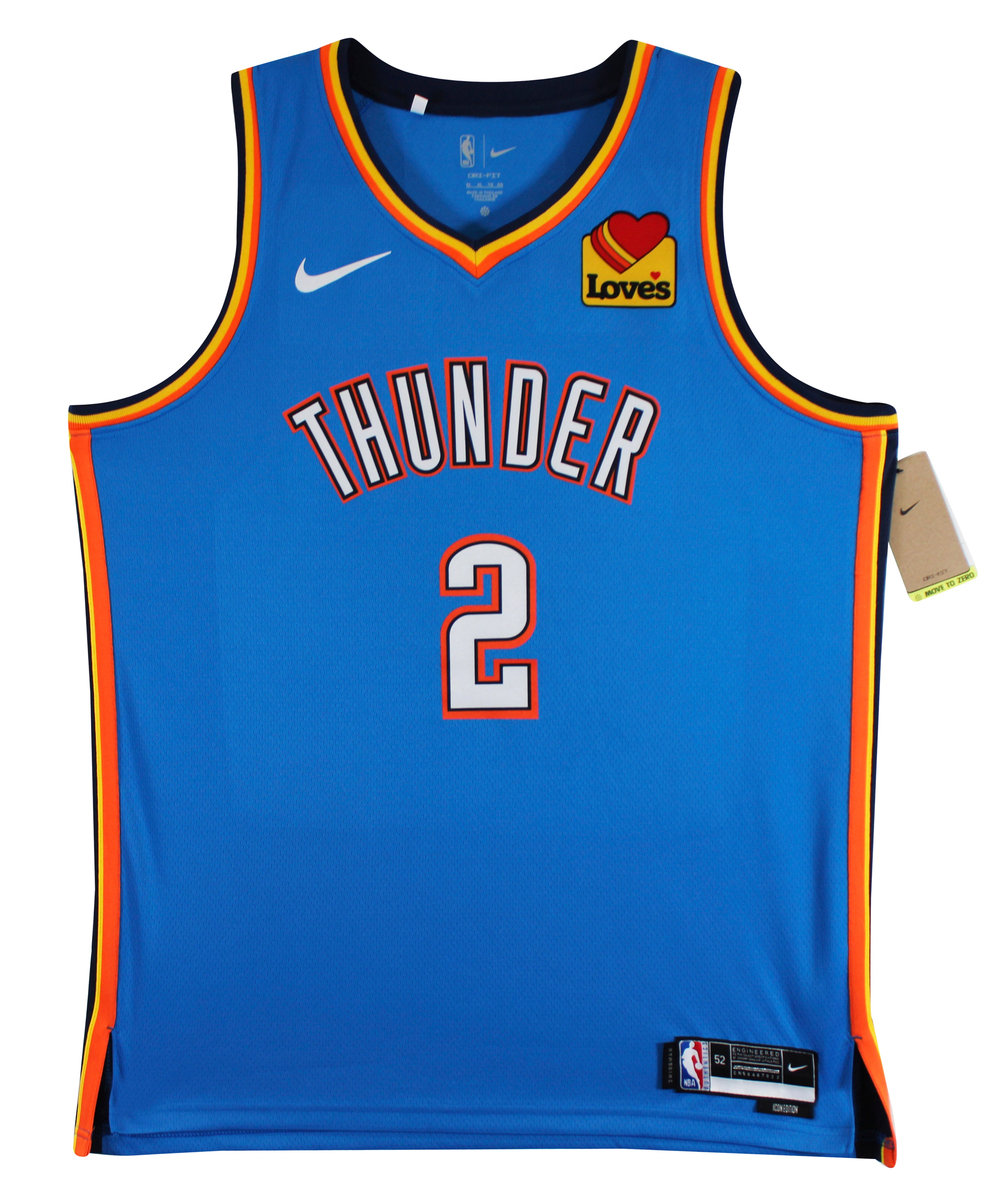 Thunder Shai Gilgeous-Alexander Signed Blue Nike Icon Edition Jersey JSA