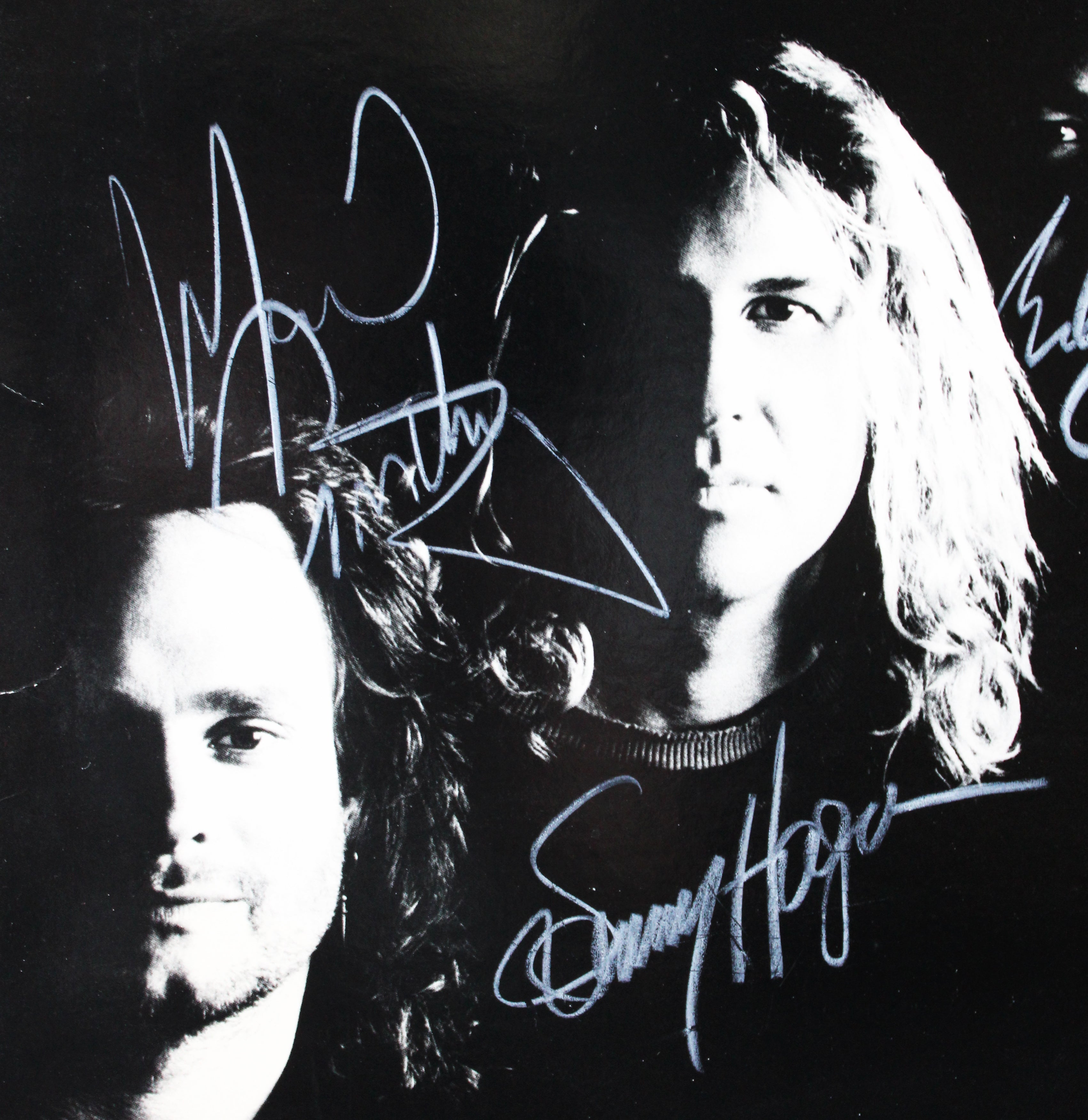 Van Halen (4) Alex, Eddie, Anthony & Hagar Signed OU812 Album Cover BAS #AE40004