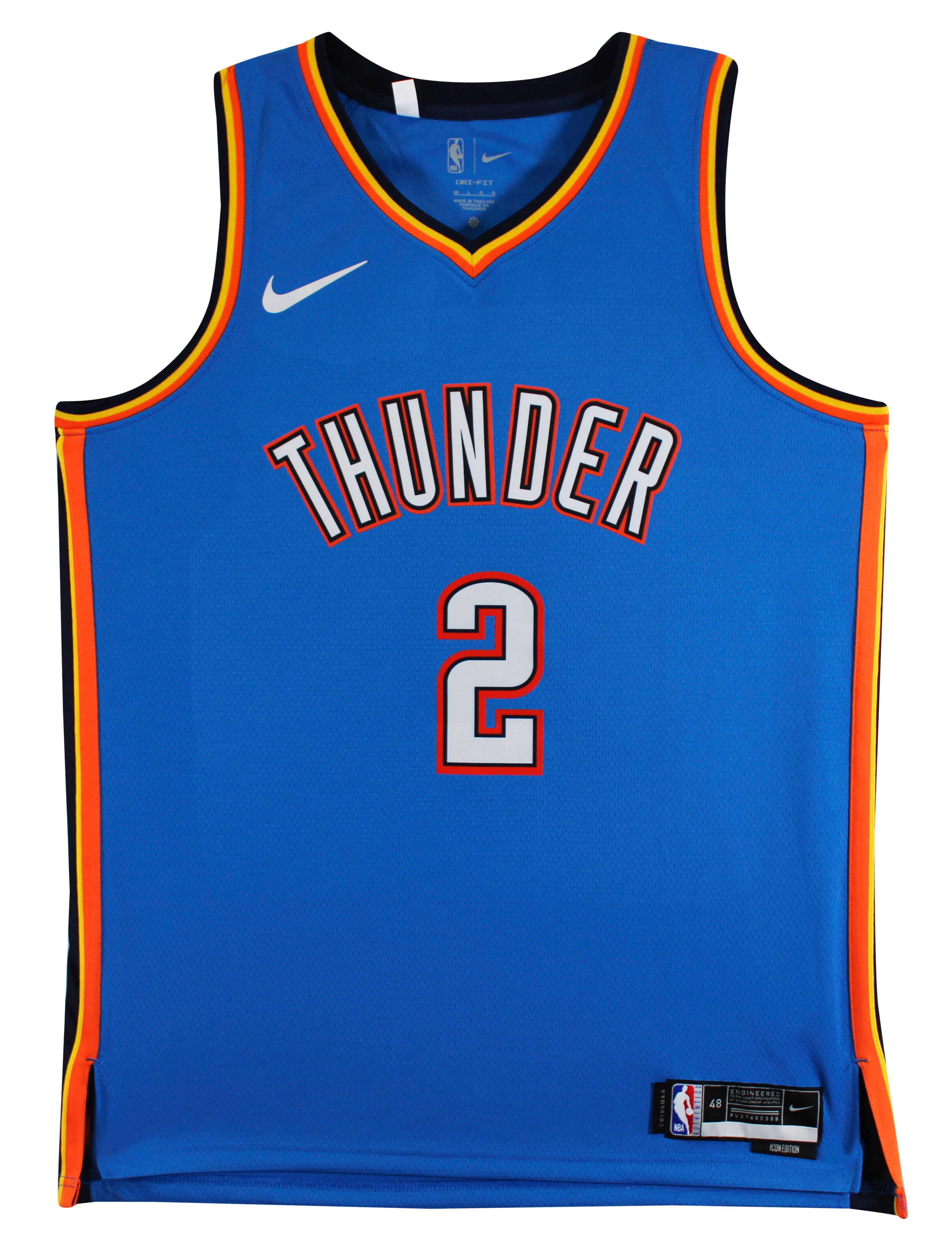 Thunder Shai Gilgeous-Alexander Signed Blue Nike Icon Finals Edition Jersey JSA