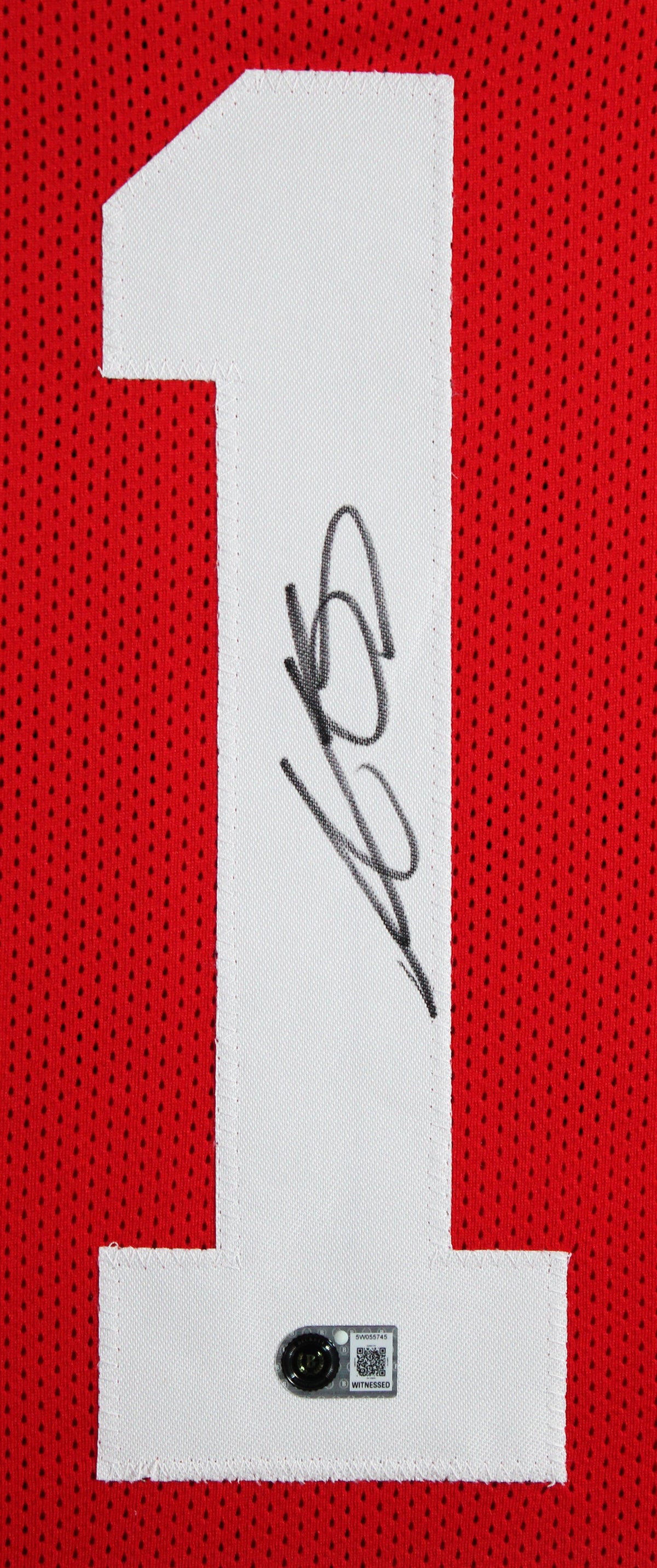 Ole Miss A.J. Brown Authentic Signed Red Pro Style Framed Jersey BAS Witnessed