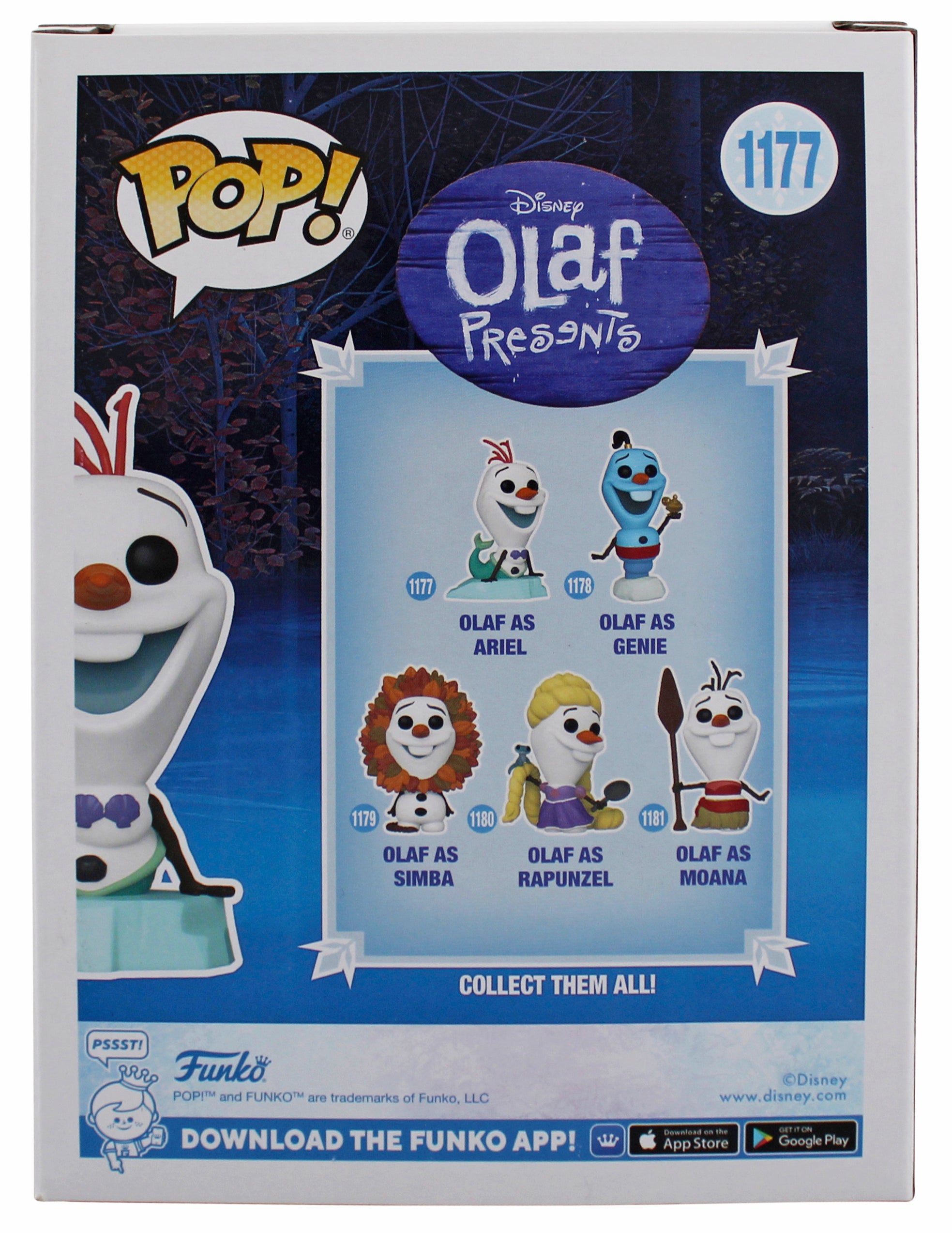 Josh Gad Frozen "Olaf as Ariel" Signed #1177 Funko Pop Vinyl Figure BAS