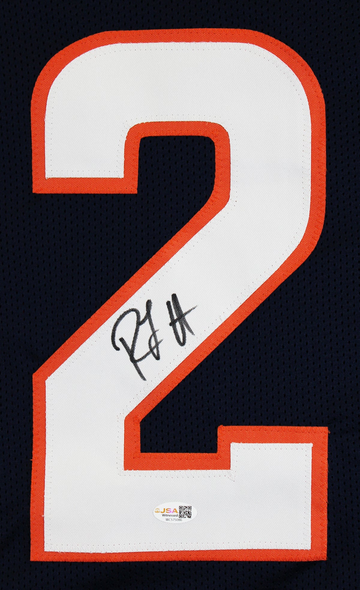 R.J. Harvey Authentic Signed Navy Pro Style Framed Jersey JSA Witness
