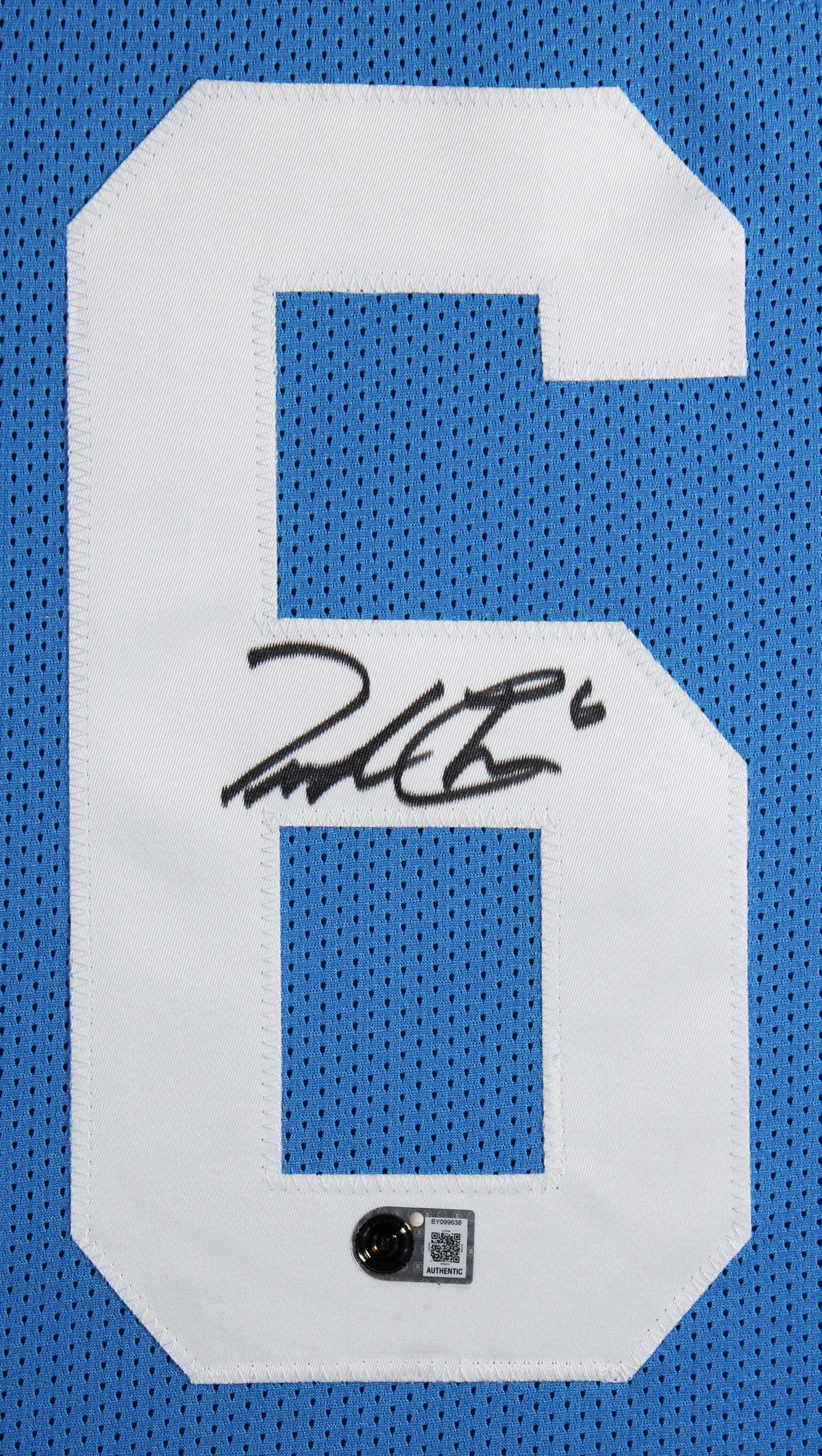 Ole Miss Trinidad Chambliss Signed Light Blue Pro Style Framed Jersey BAS