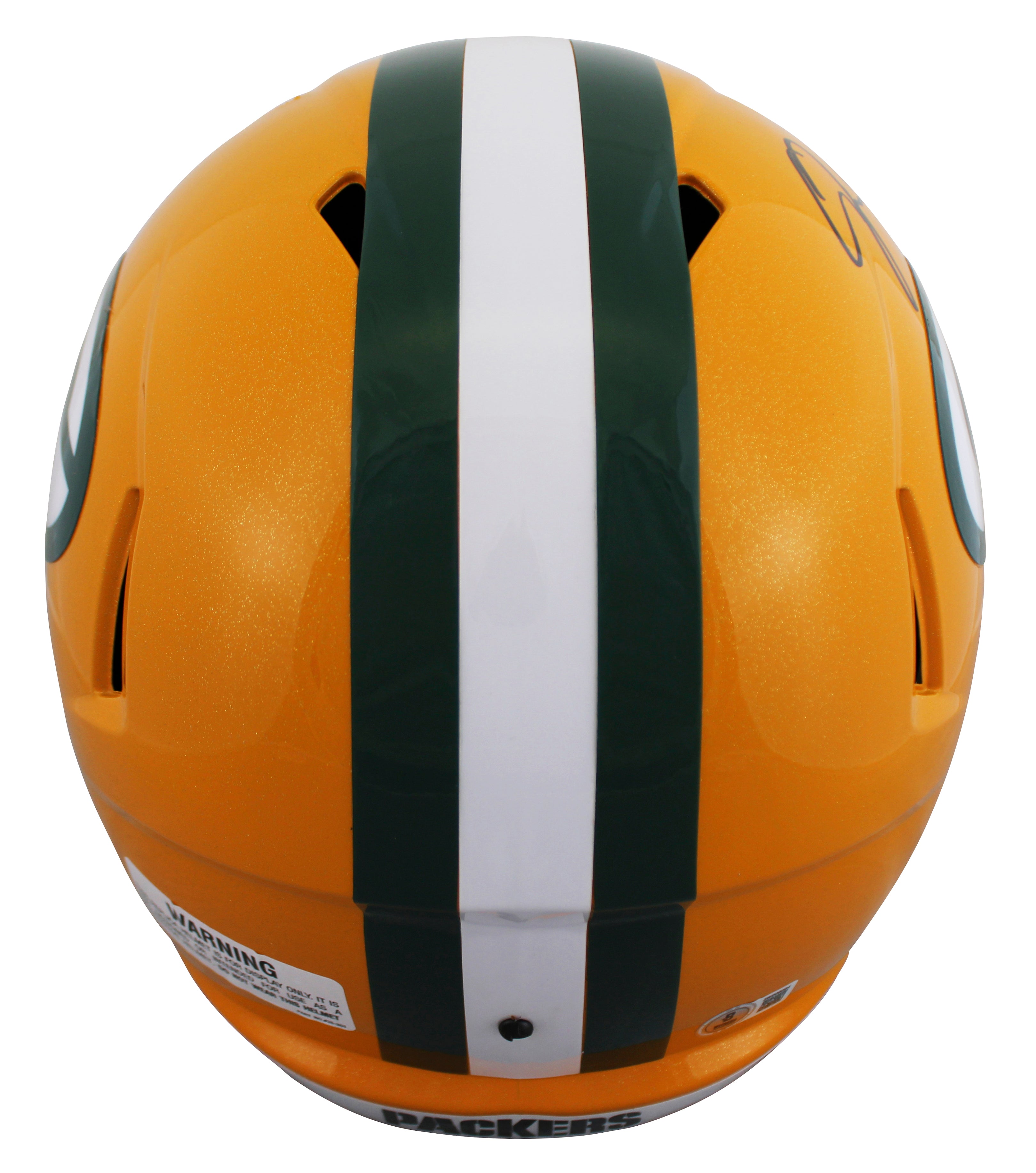 Packers Josh Jacobs Authentic Signed Full Size Speed Rep Helmet BAS Witnessed