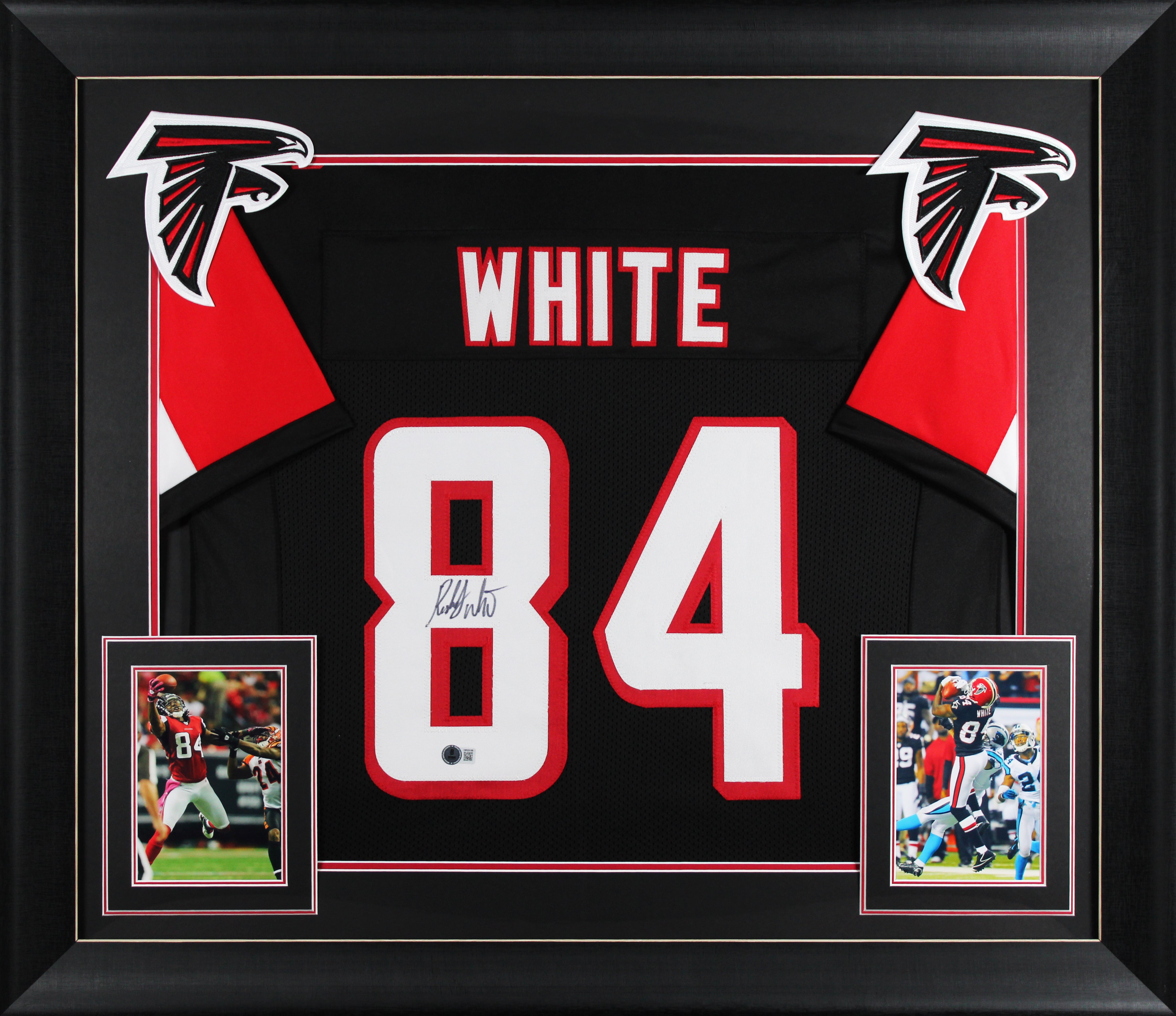 Roddy White Authentic Signed Black Pro Style Framed Jersey BAS Witnessed 2