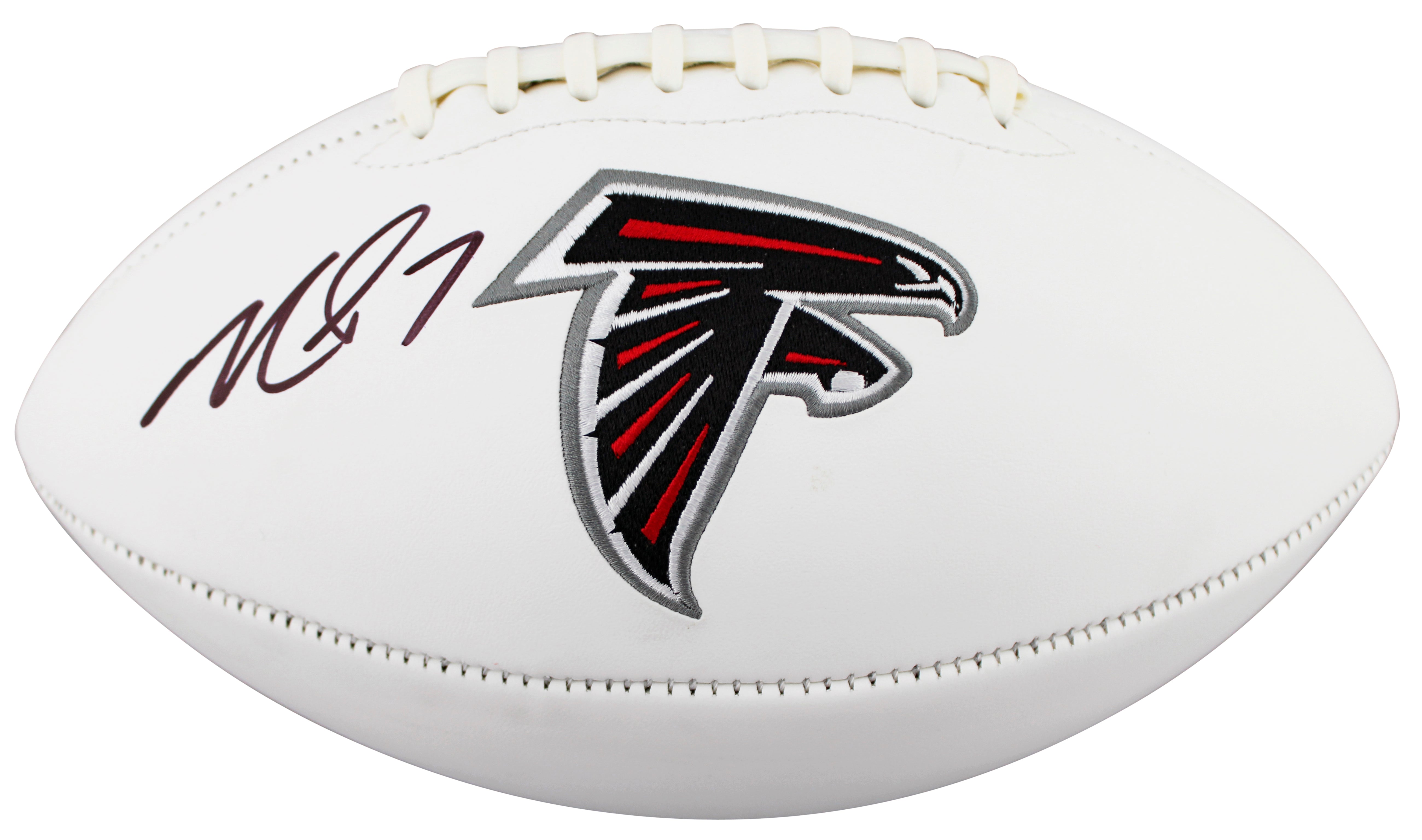 Falcons Michael Vick Authentic Signed White Panel Logo Football w/ Case JSA Wit