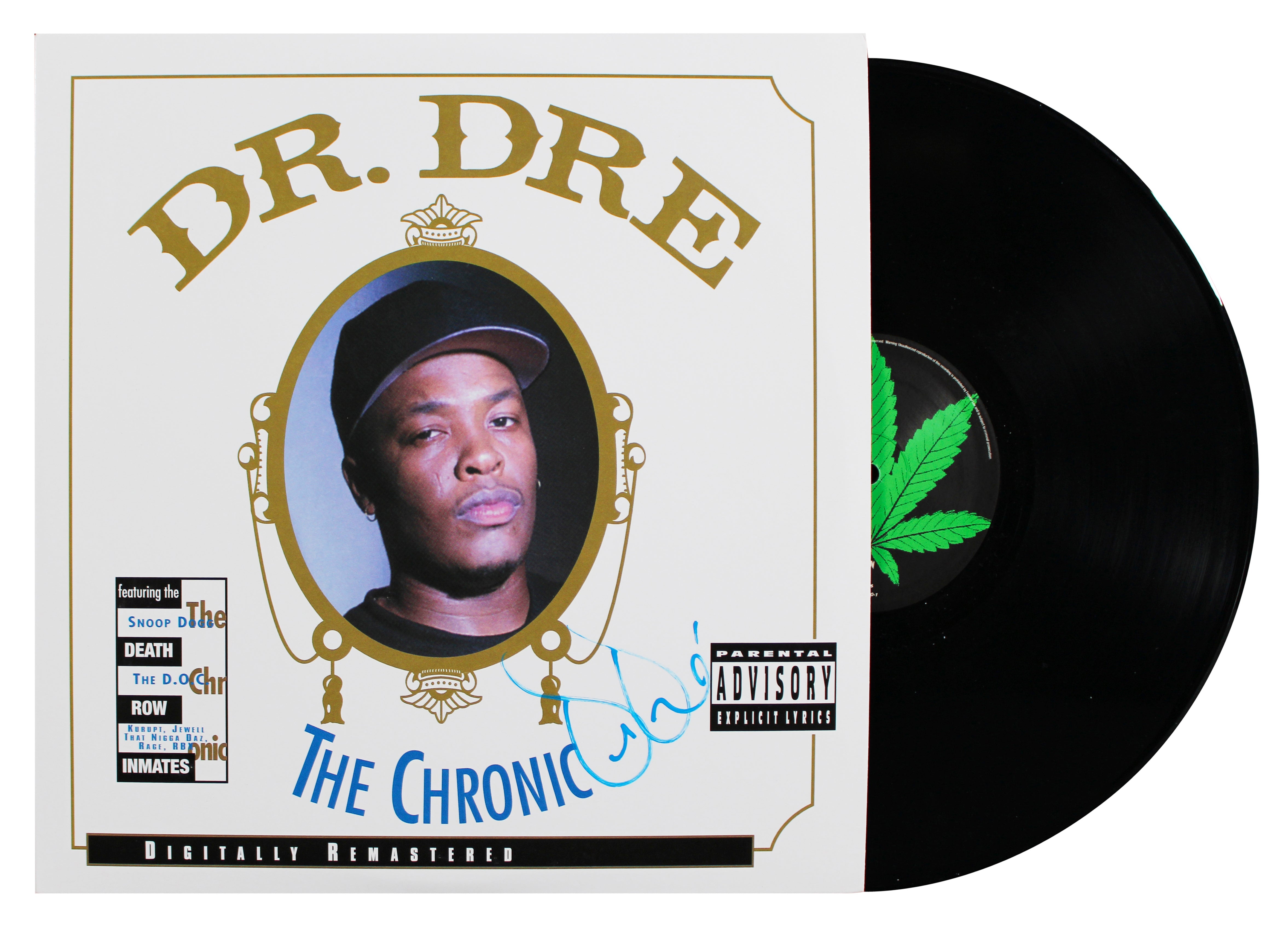 Dr. Dre Authentic Signed The Chronic Album Cover W/ Vinyl BAS #AD43839