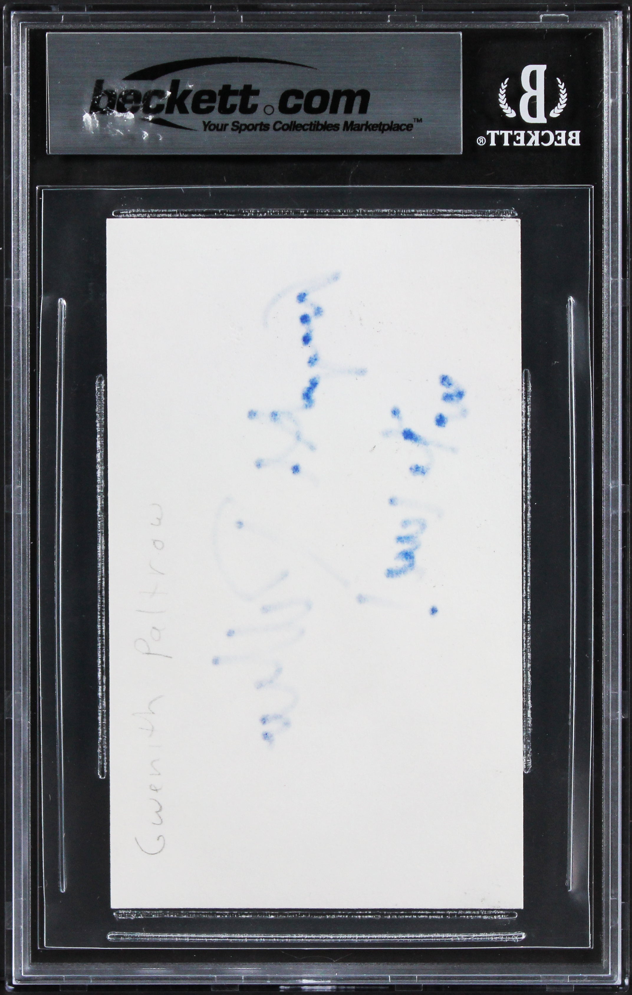 Gwyneth Paltrow Iron Man "With Love" Authentic Signed 3x5 Index Card BAS Slabbed