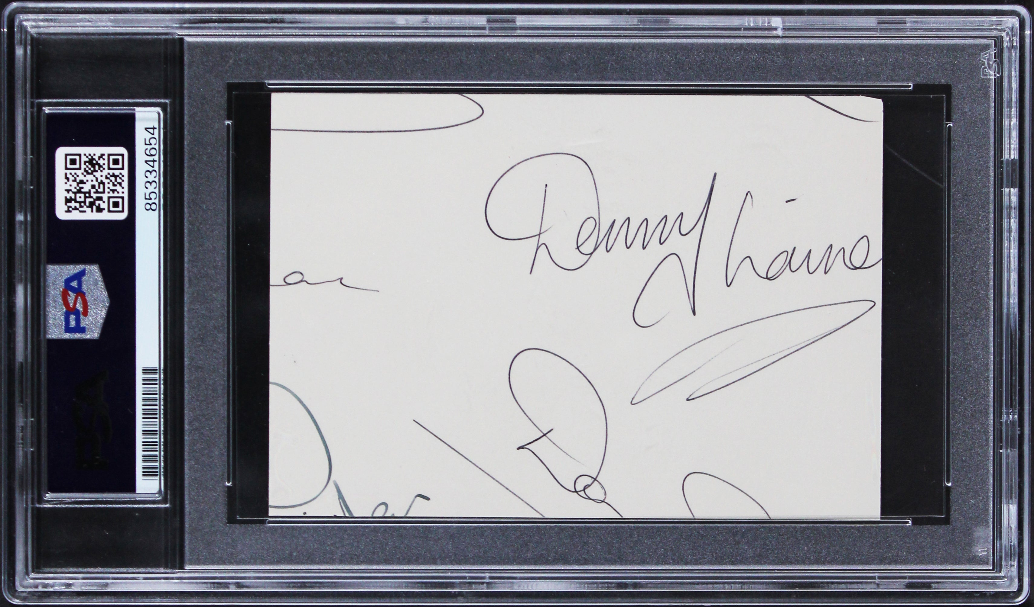 Mick Jagger The Rolling Stones Authentic Signed 3x4.25 Cut Signature PSA Slabbed