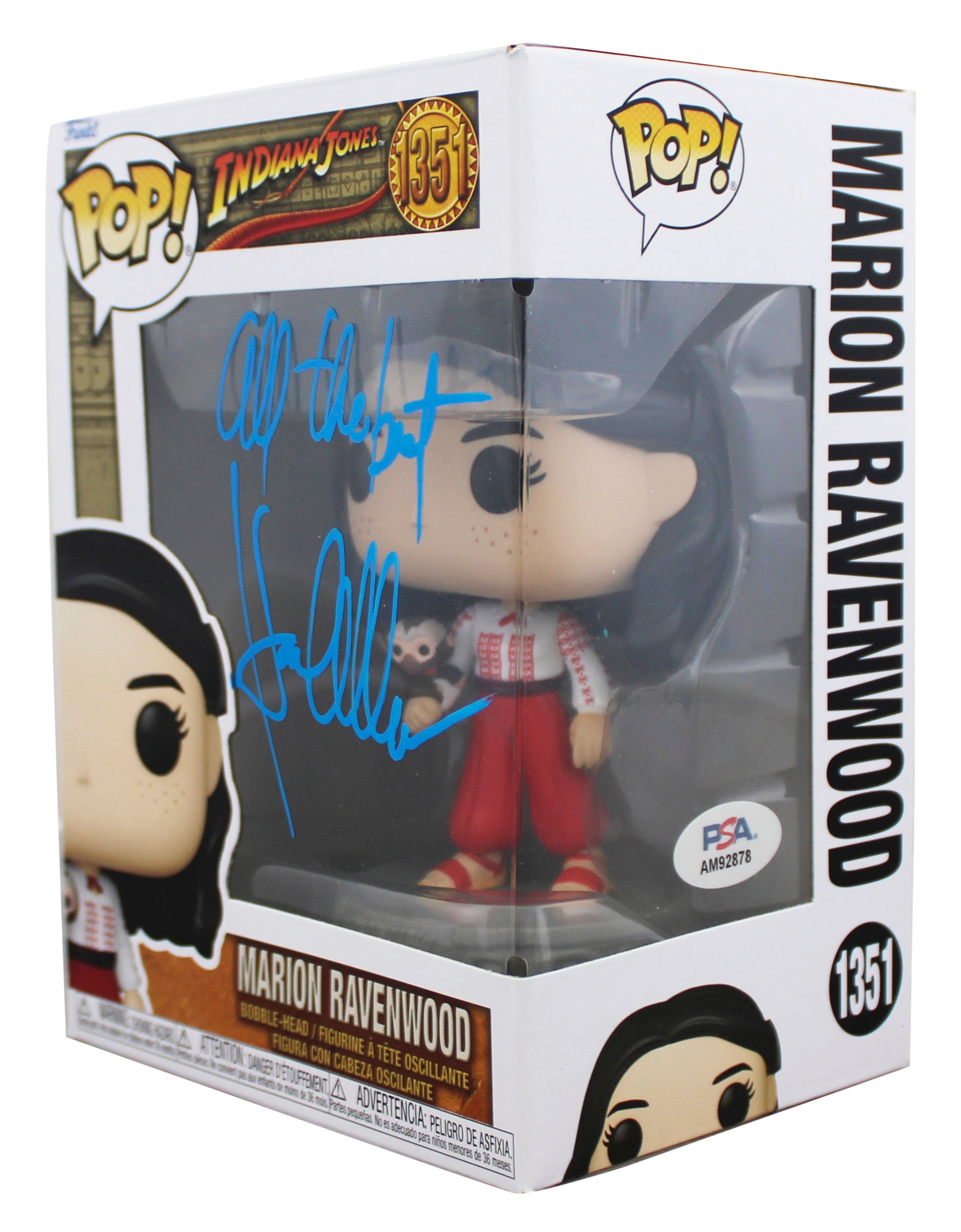 Karen Allen Indiana Jones "All The Best" Signed #1351 Funko Pop Figure PSA/DNA