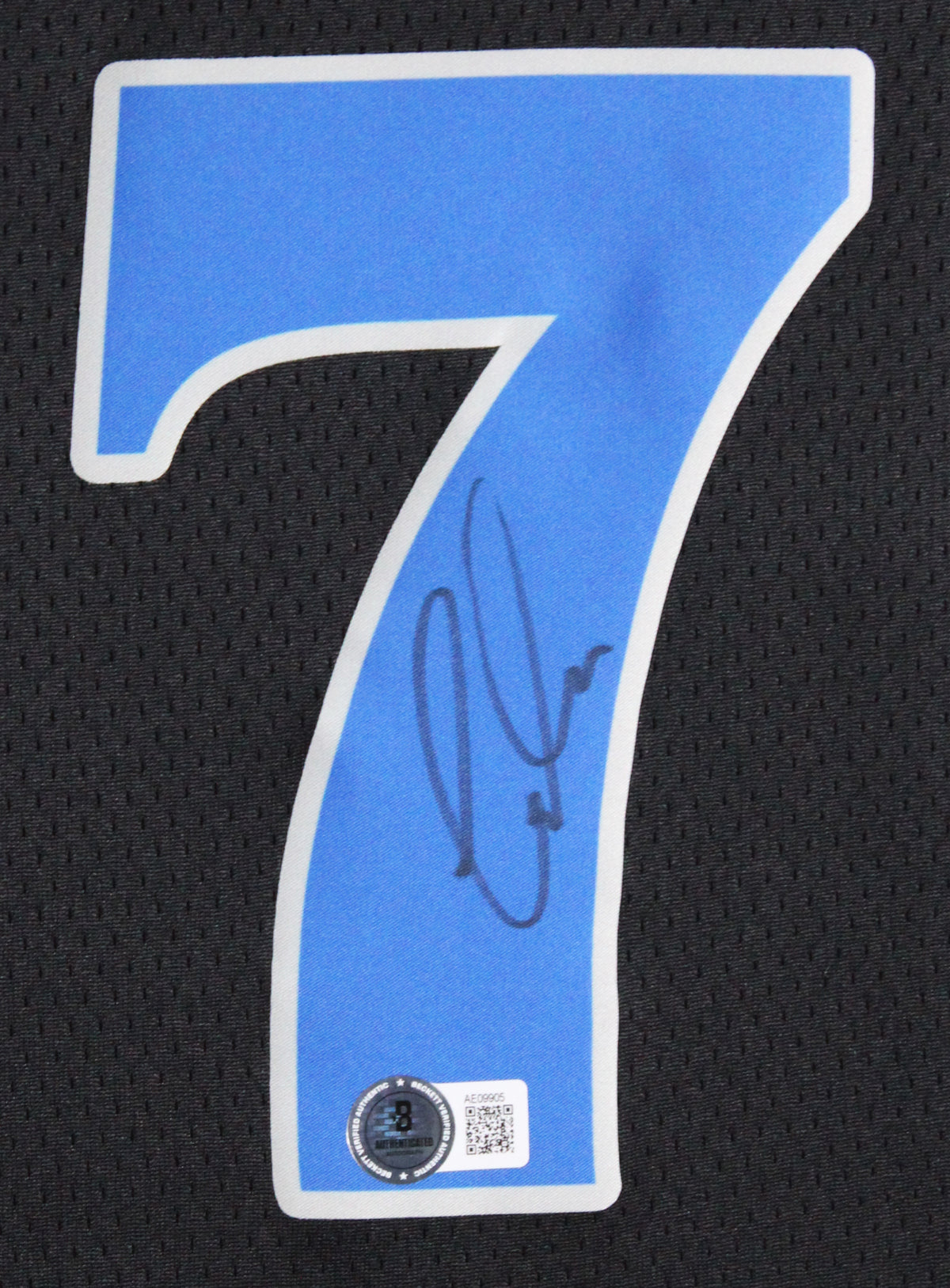 Mavericks Luka Doncic Authentic Signed Black Nike Framed Jersey BAS #AE09905