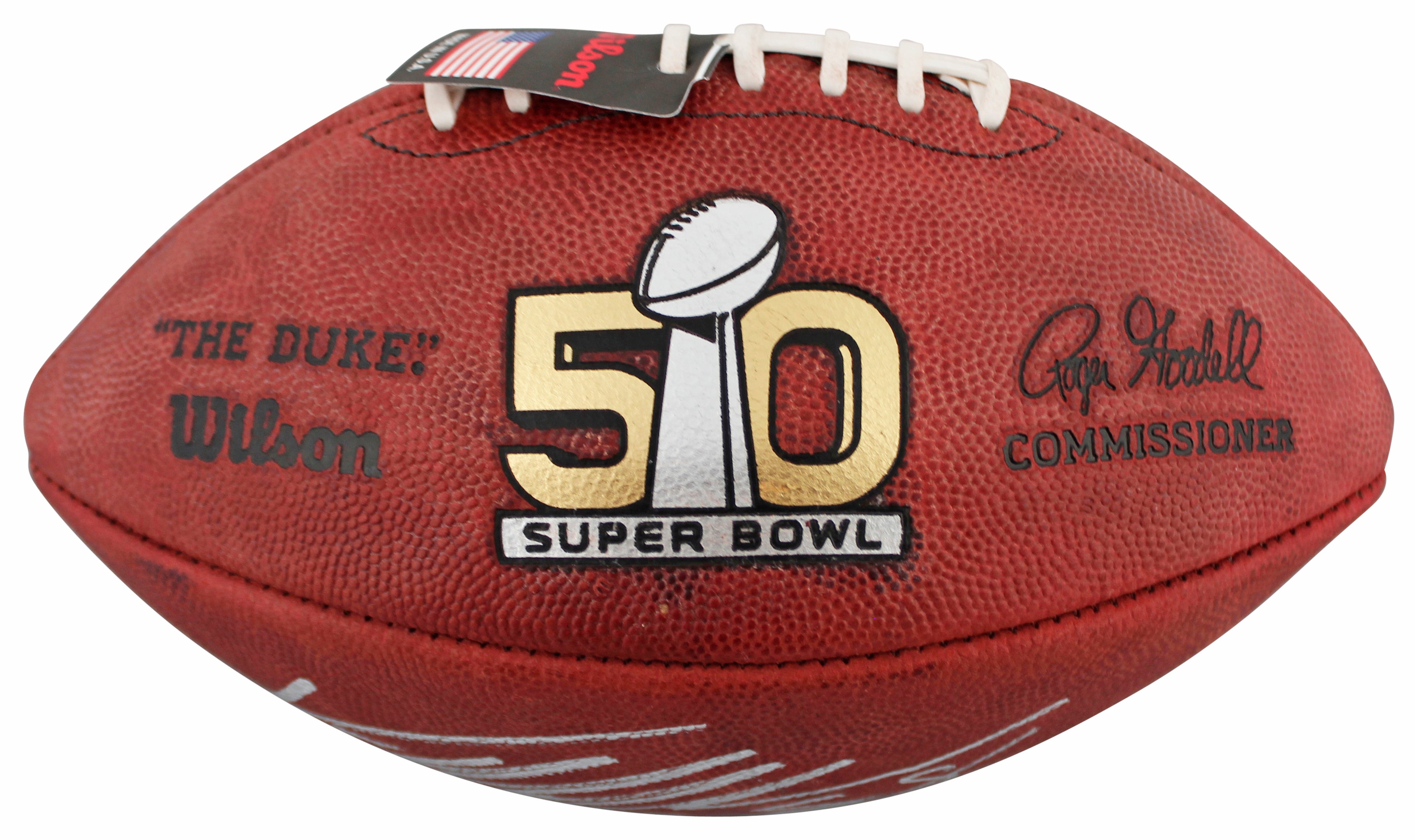 Broncos Von Miller "SB 50 MVP" Signed Official Wilson SB Logo Nfl Football BAS W