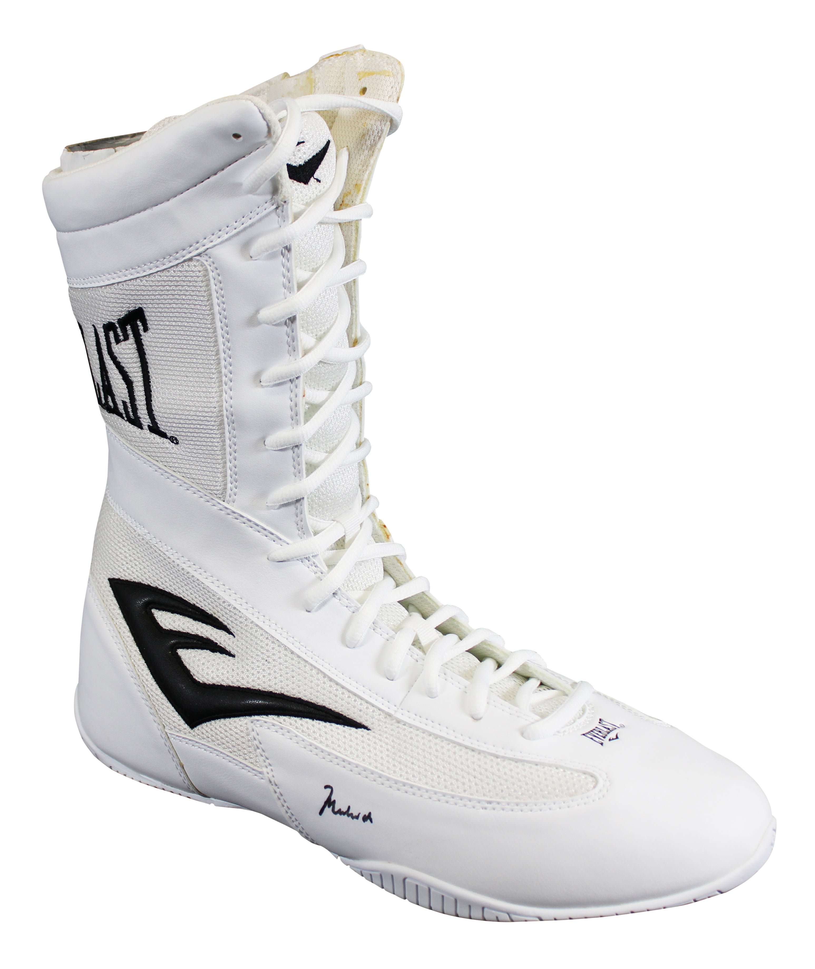 Muhammad Ali Signed White Everlast Boxing Shoe Size 11.5 Auto 10! PSA #4A54391