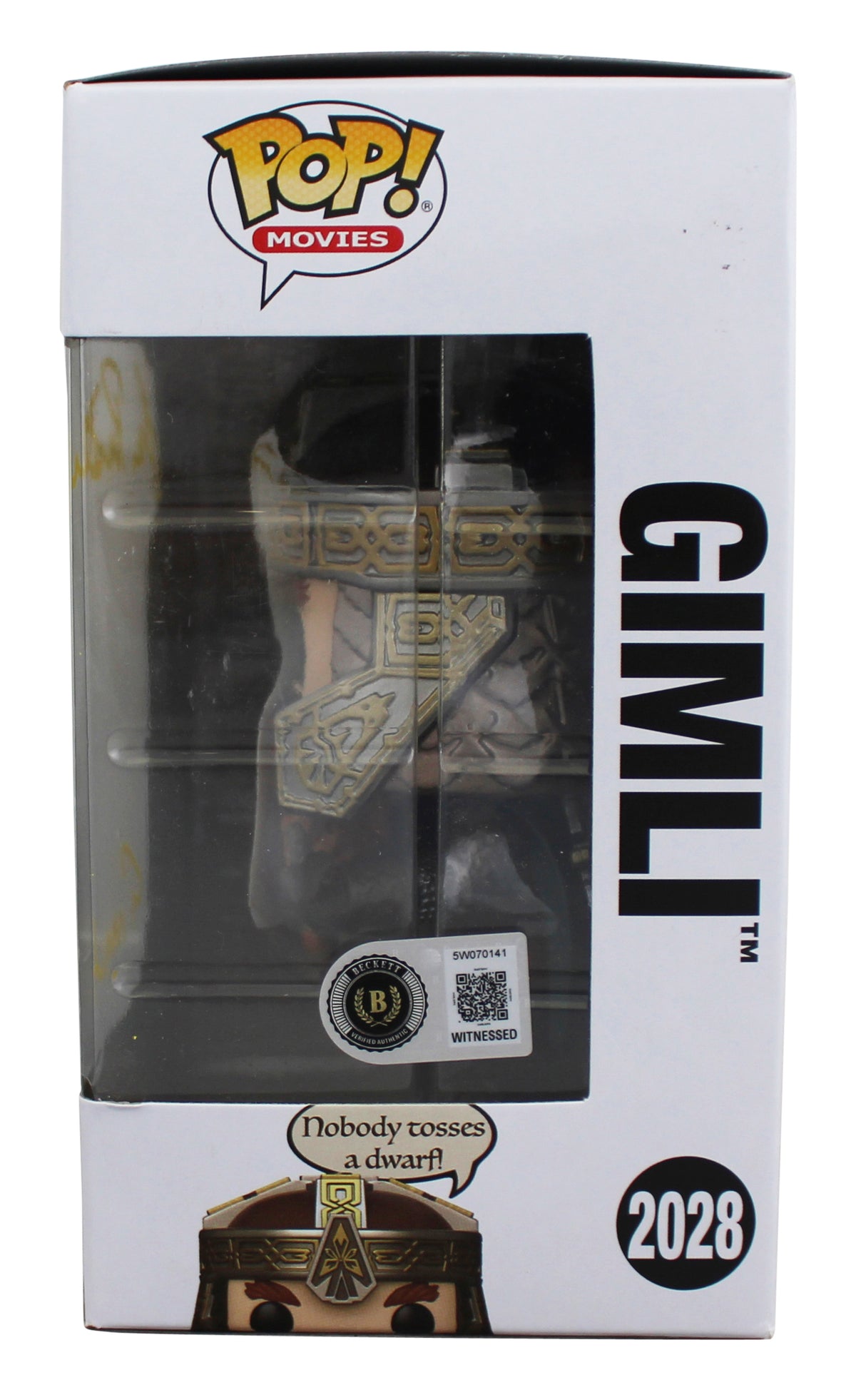 John Rhys-Davies LOTR "Gimli" Signed #2028 Funko Pop Figure BAS Wit #5W070141