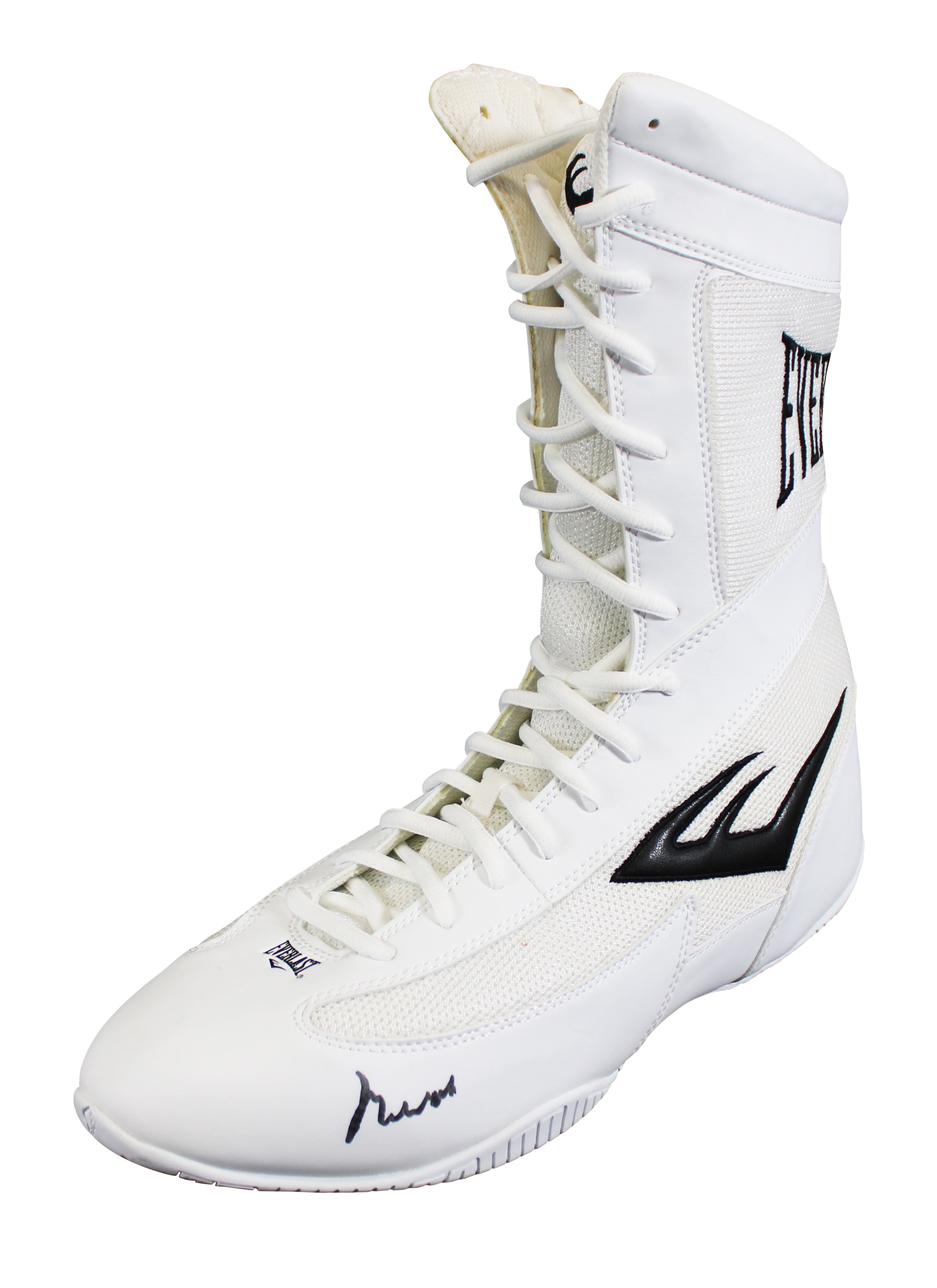 Muhammad Ali Signed White Everlast Boxing Shoe Size 13 Auto 10! PSA/DNA #4A54370
