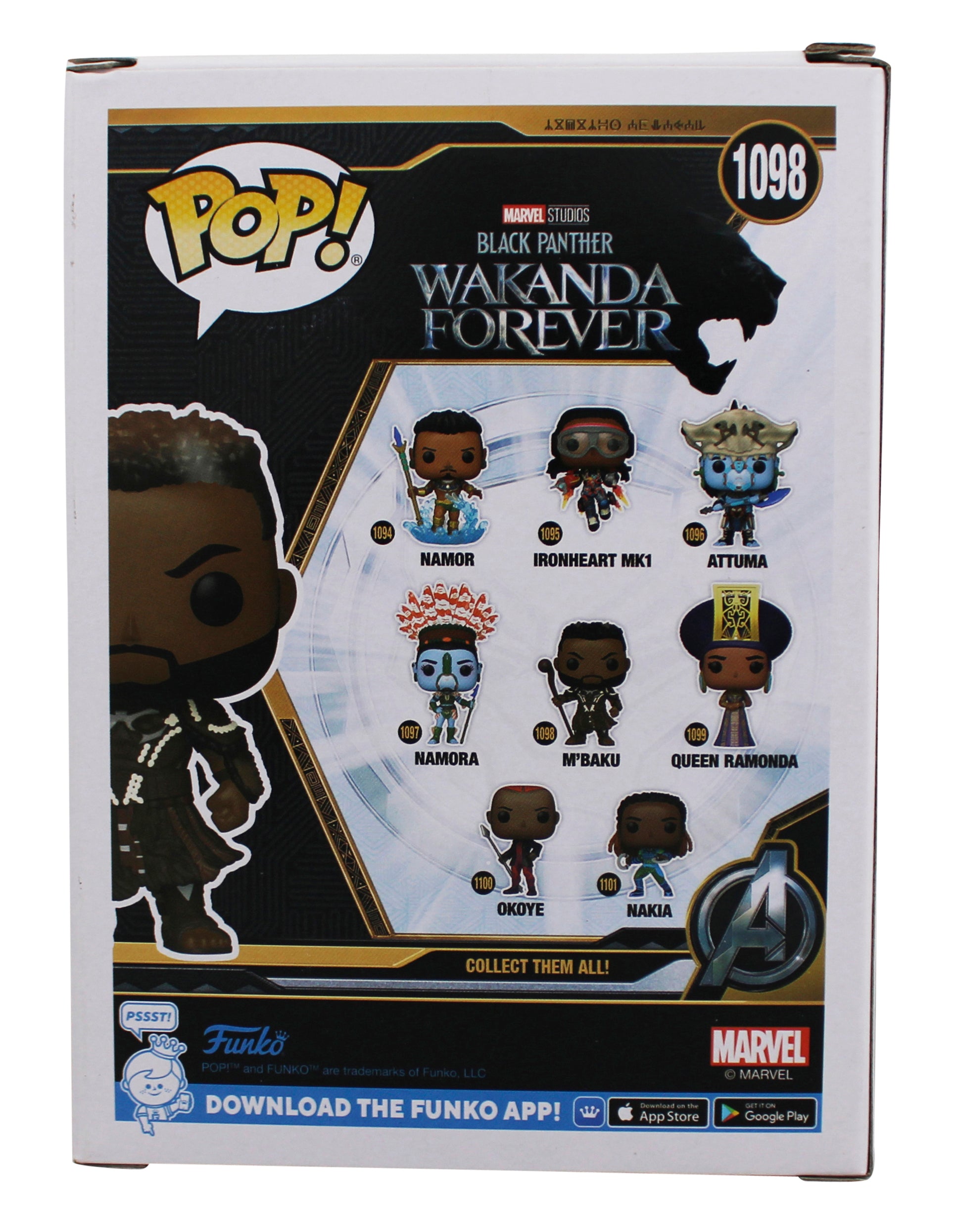 Winston Duke Black Panther Signed M'Baku #1098 Funko Pop Figure PSA/DNA #AO48785