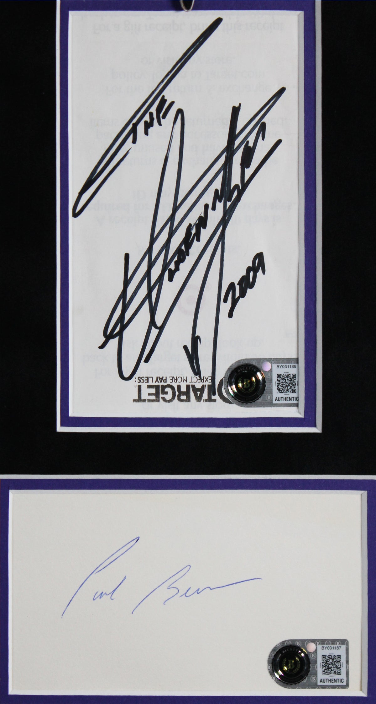 The Undertaker & Paul Bearer Authentic Signed Framed Display Autographed BAS