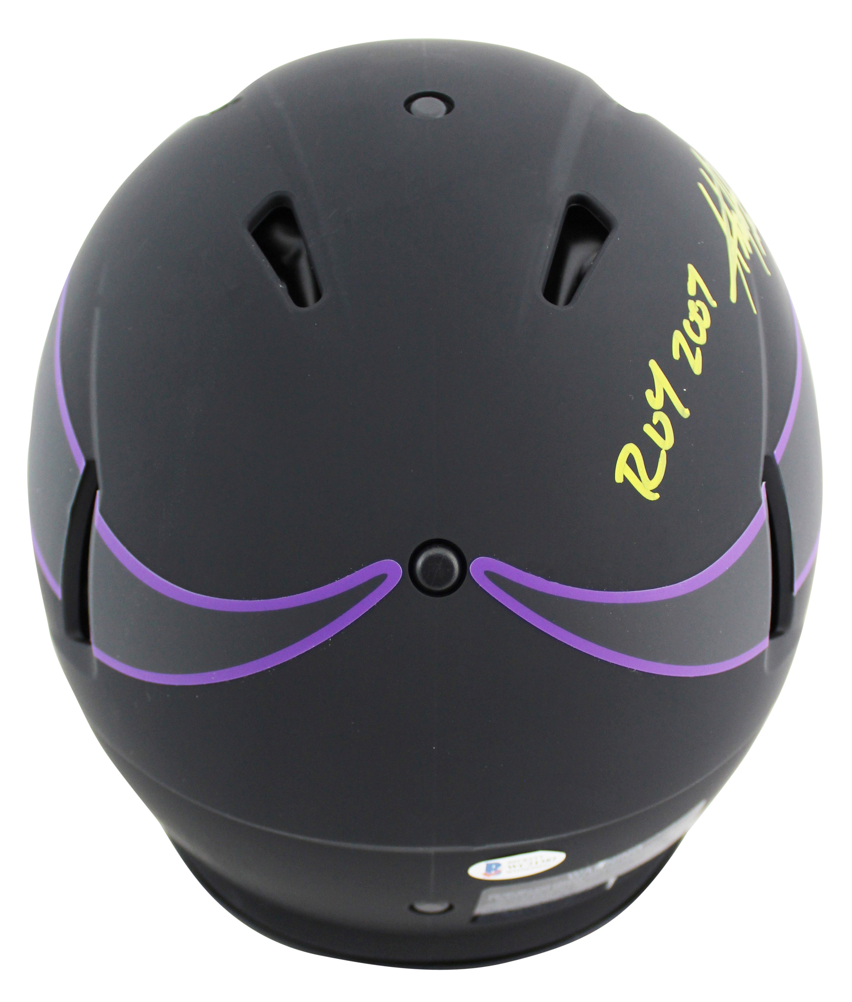 Adrian Peterson "2x Insc" Signed Eclipse Proline F/S Speed Helmet W/ Case BAS W