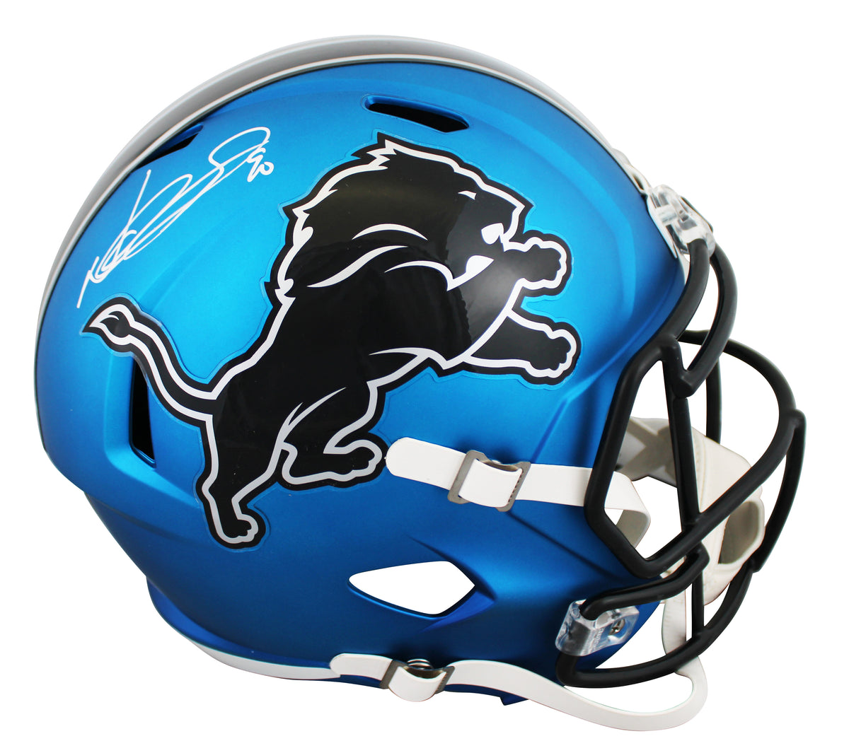 Lions Ndamukong Suh Signed 2024 On-Field Alt F/S Speed Rep Helmet W/ Case JSA W